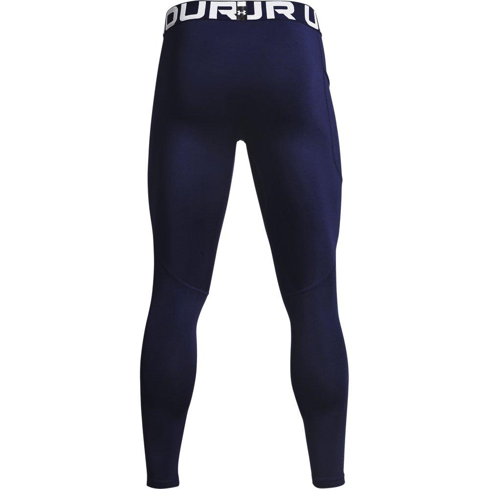 Under Armour Men's Navy/White ColdGear Leggings - NAVY/WHITE Thumbnail View 6
