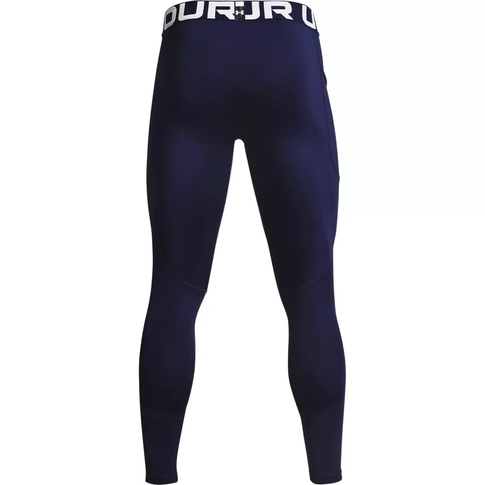 Under Armour Men's Navy/White ColdGear Leggings - NAVY/WHITE
