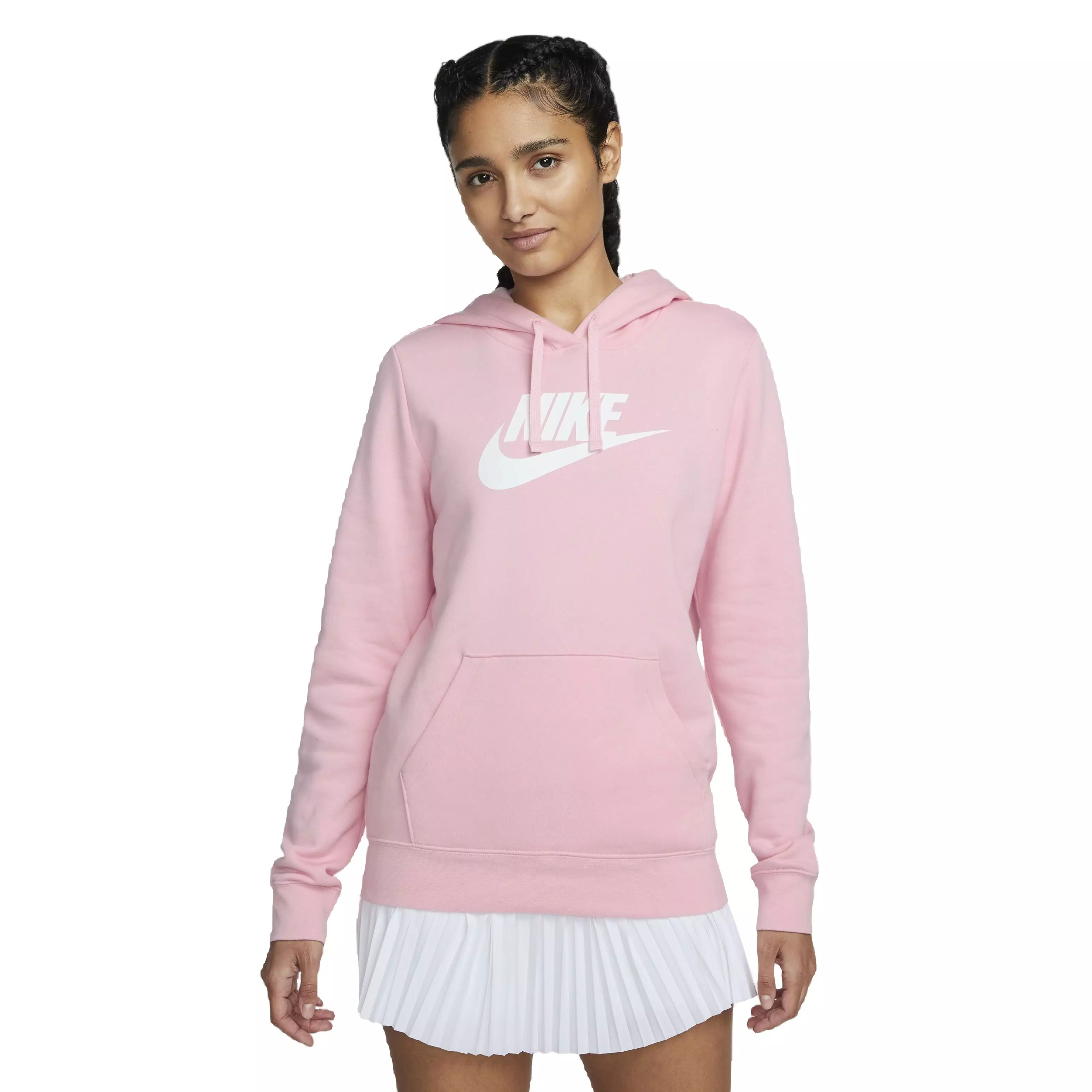 Nike Women's Sportswear Club Fleece Graphic Standard Pullover Hoodie - PINK