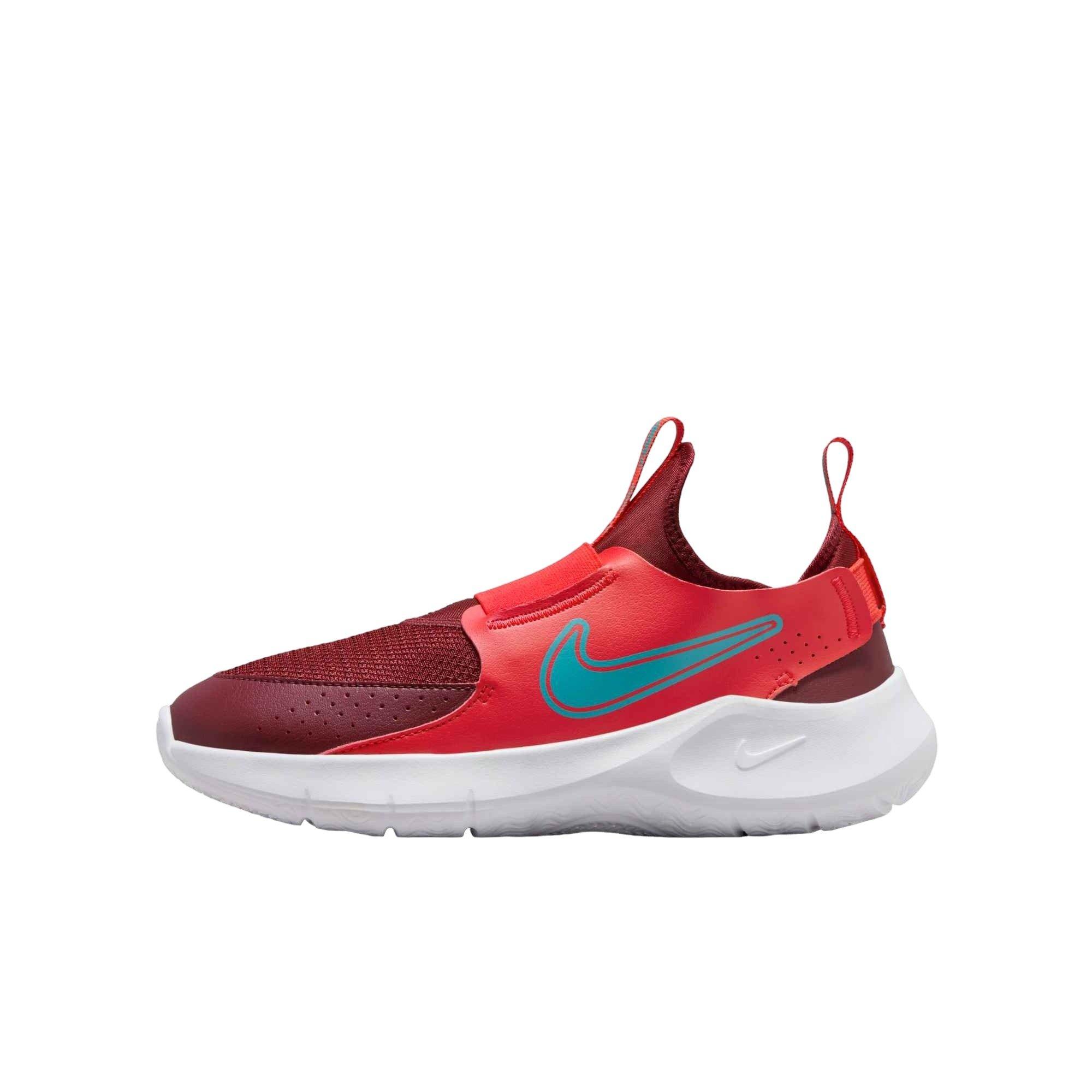 Nike Flex Runner 3 "Light Crimson/Dark Team Red/White/Dusty Cactus" Grade School Boys' Running Shoe - LT CRIMSON/DK RED/TURQUOISE Thumbnail View 2