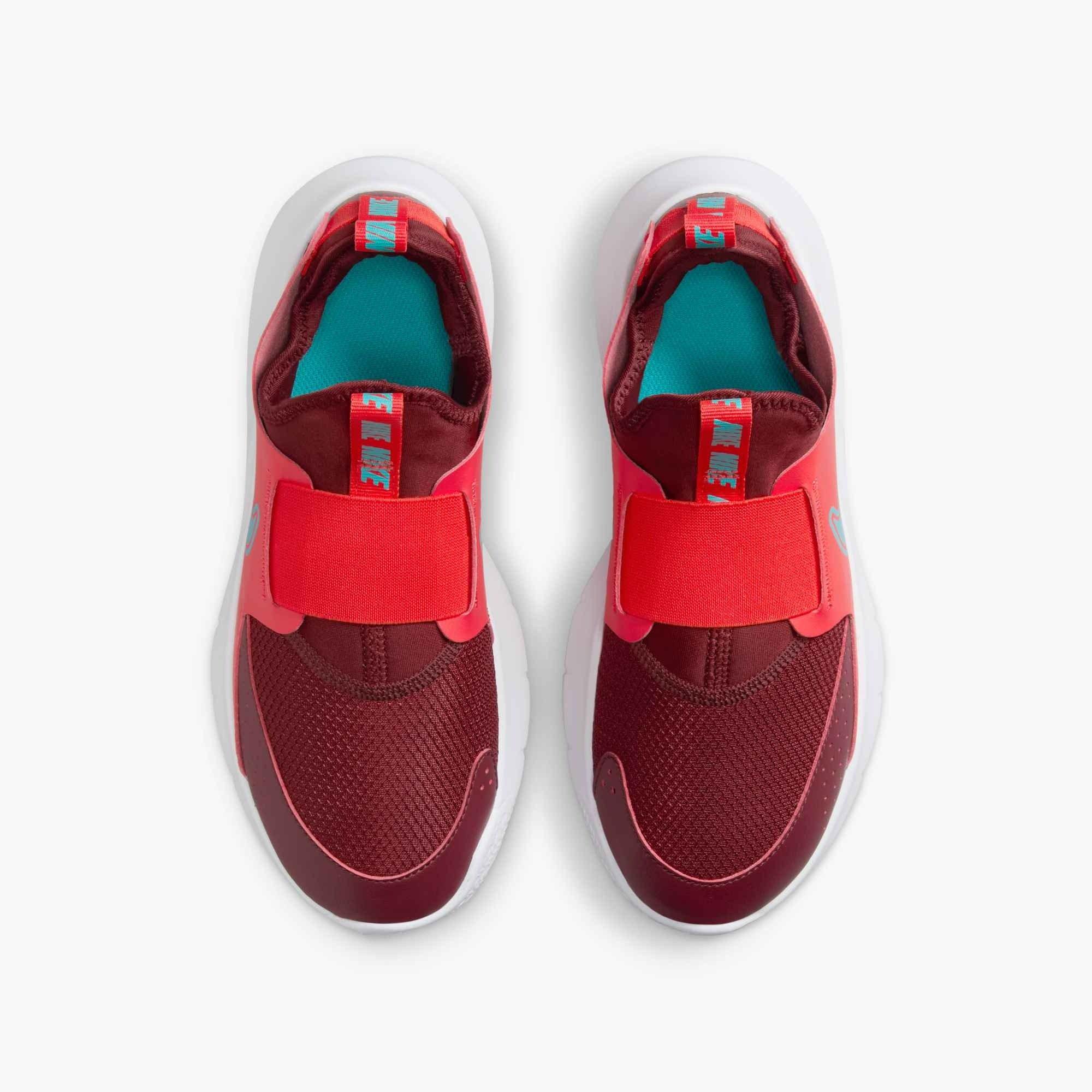 Nike Flex Runner 3 "Light Crimson/Dark Team Red/White/Dusty Cactus" Grade School Boys' Running Shoe - LT CRIMSON/DK RED/TURQUOISE Thumbnail View 3