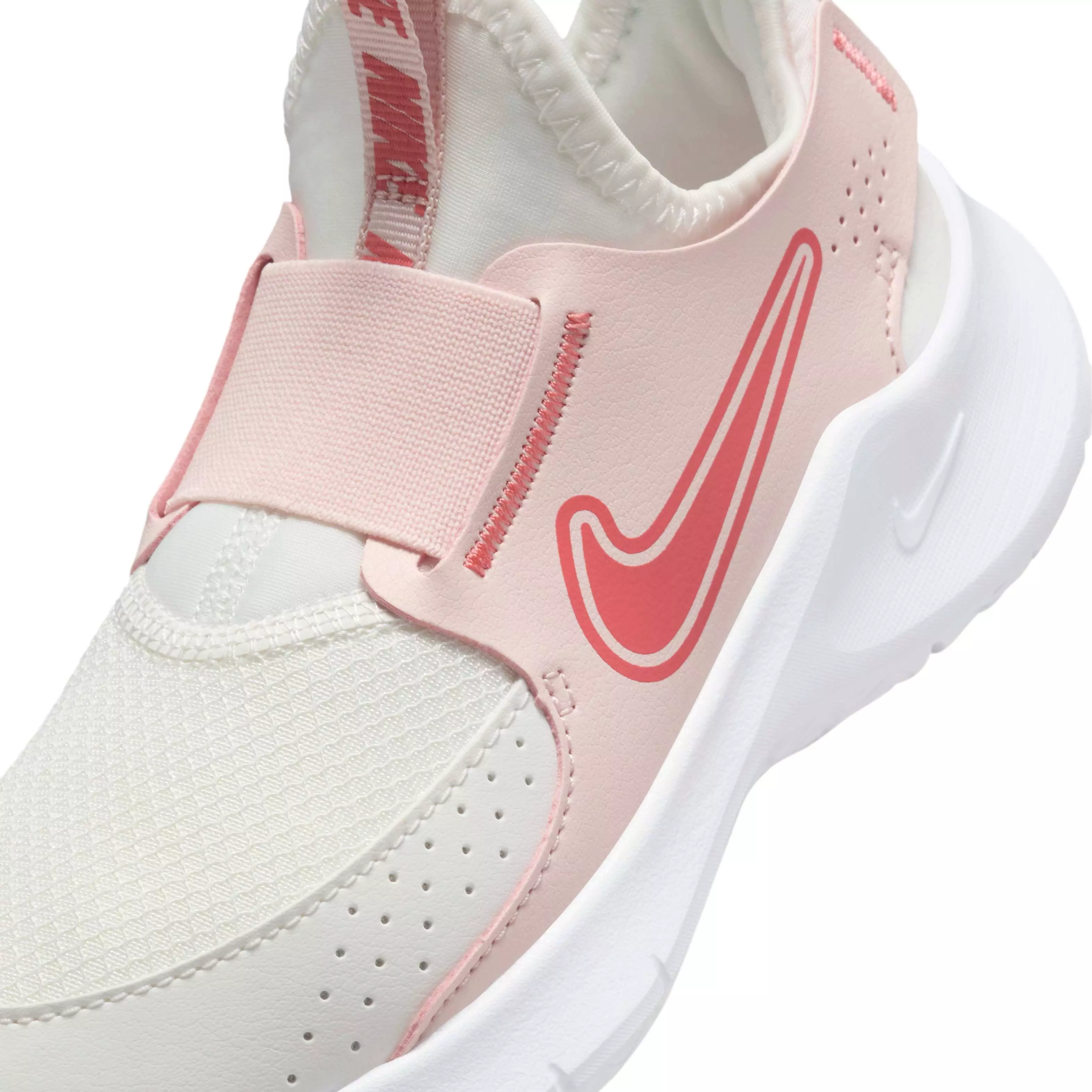 Nike Flex Runner 3 "Summit White/Echo Pink/Magic Ember" Preschool Boys' Running Shoe - WHITE/PINK/EMBER