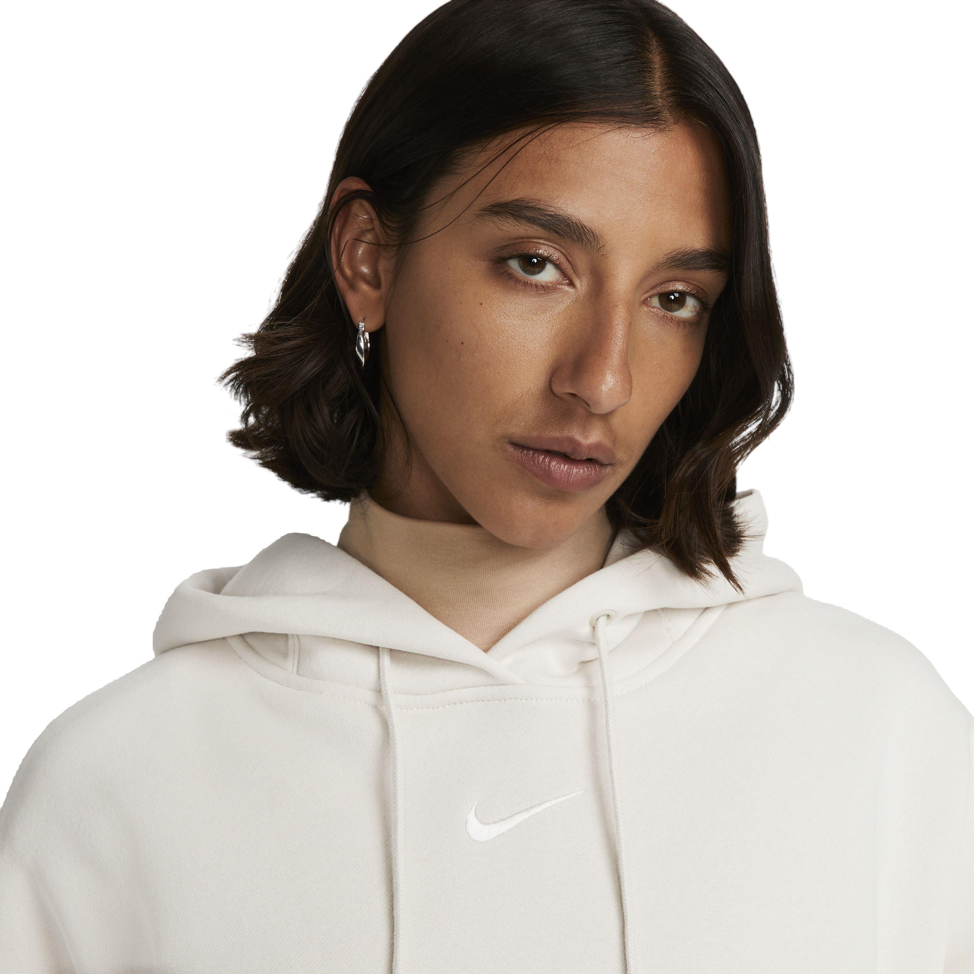 Nike Women's Sportswear Phoenix Fleece Over-Oversized Pullover Hoodie - BROWN Thumbnail View 3