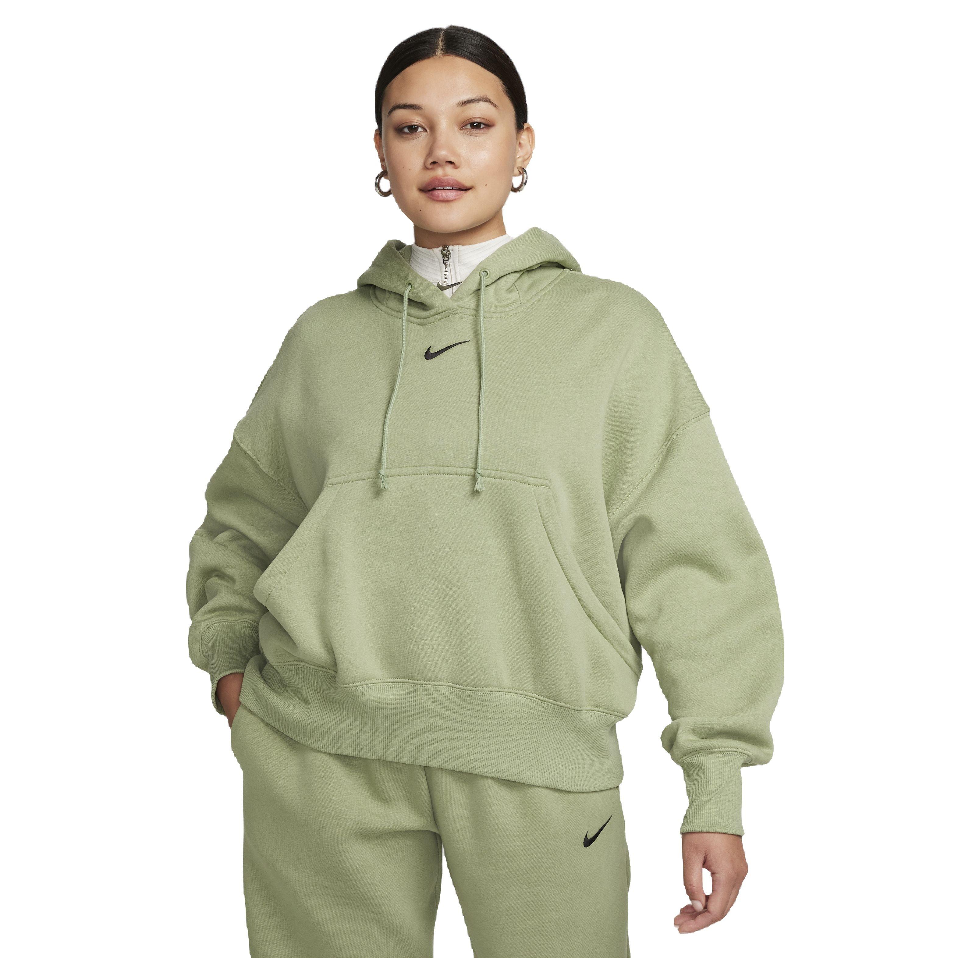 Nike Women's Sportswear Phoenix Fleece Over-Oversized Pullover Hoodie - GREEN Thumbnail View 1