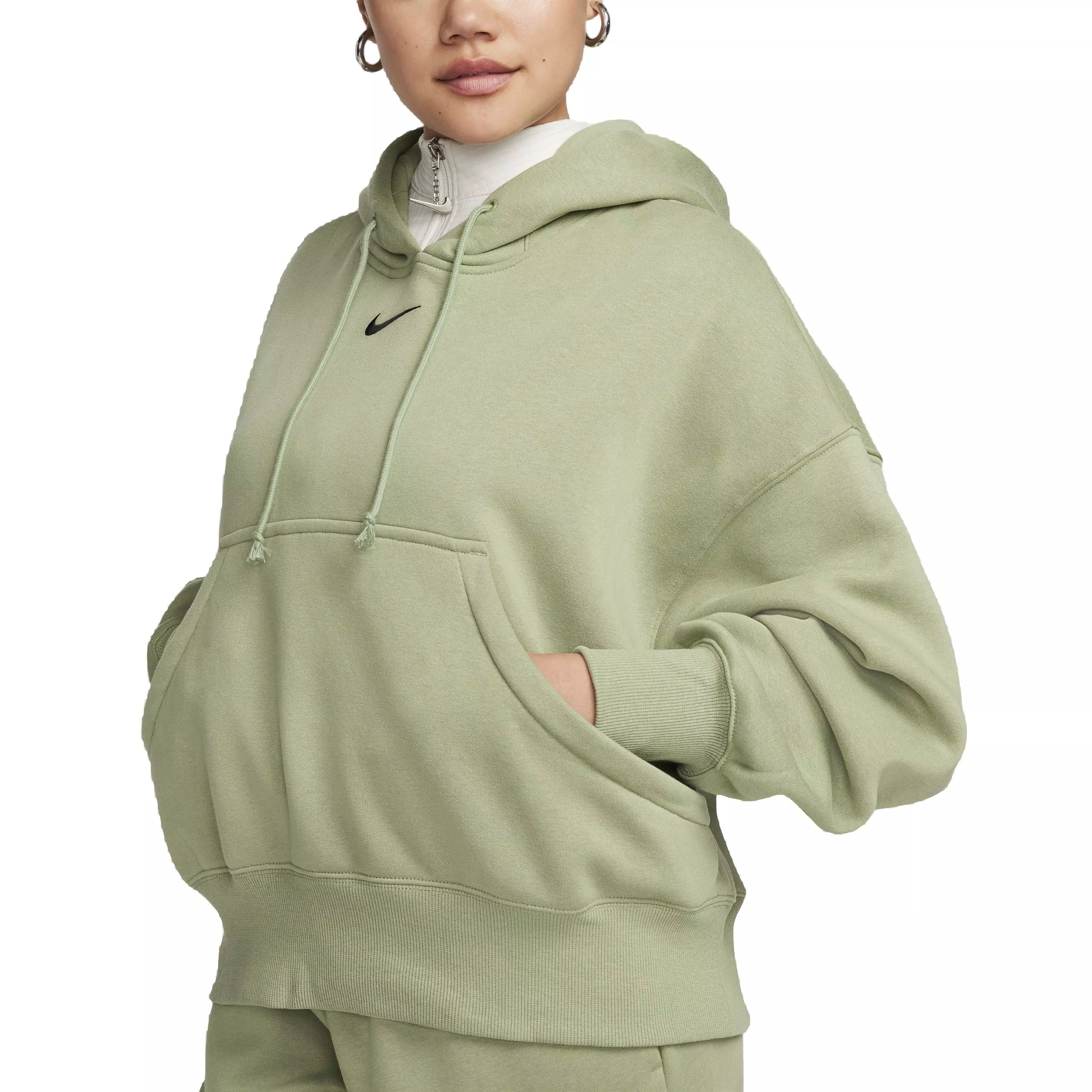 Nike Women's Sportswear Phoenix Fleece Over-Oversized Pullover Hoodie - GREEN