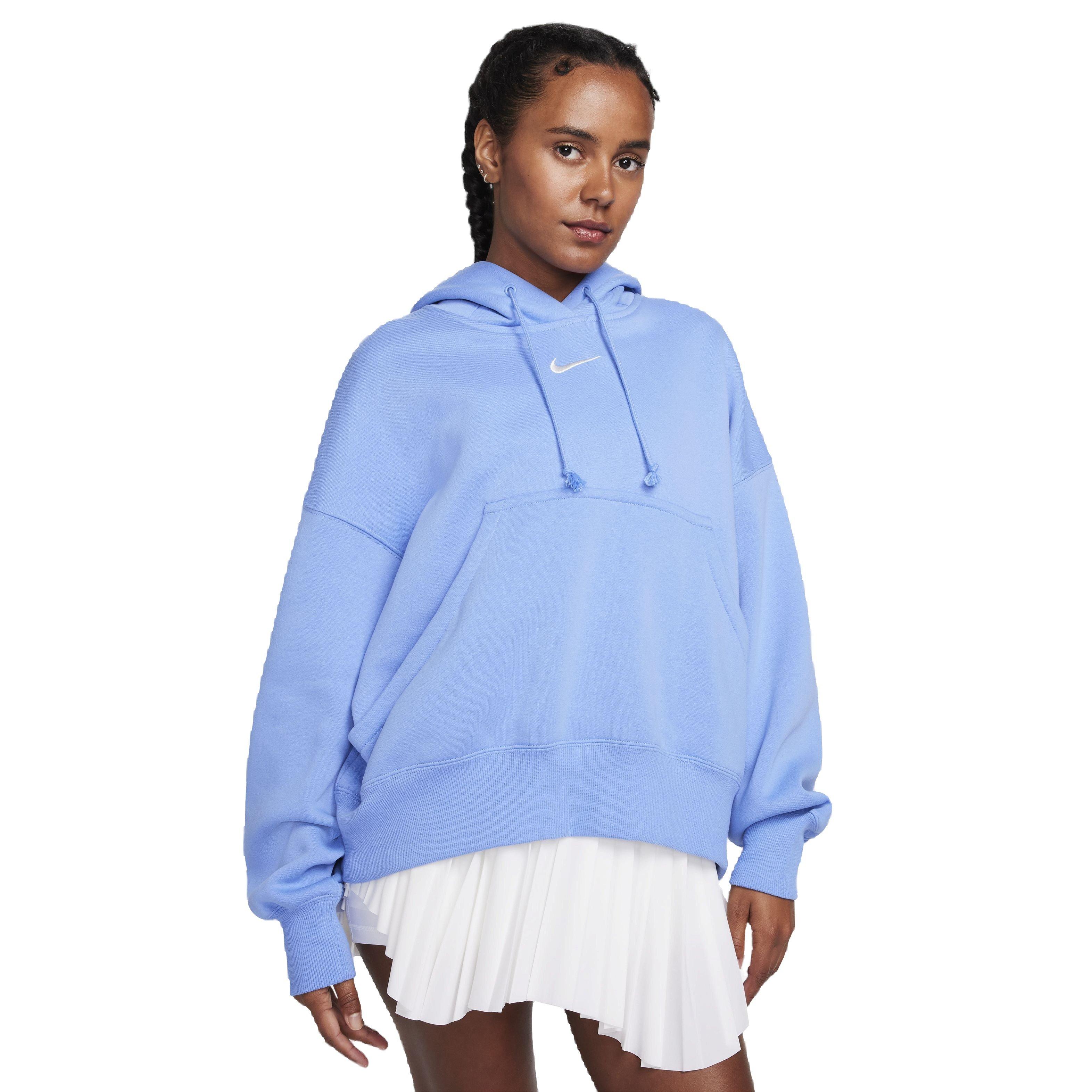 Nike Women's Sportswear Phoenix Fleece Over-Oversized Pullover Hoodie - BLUE Thumbnail View 1