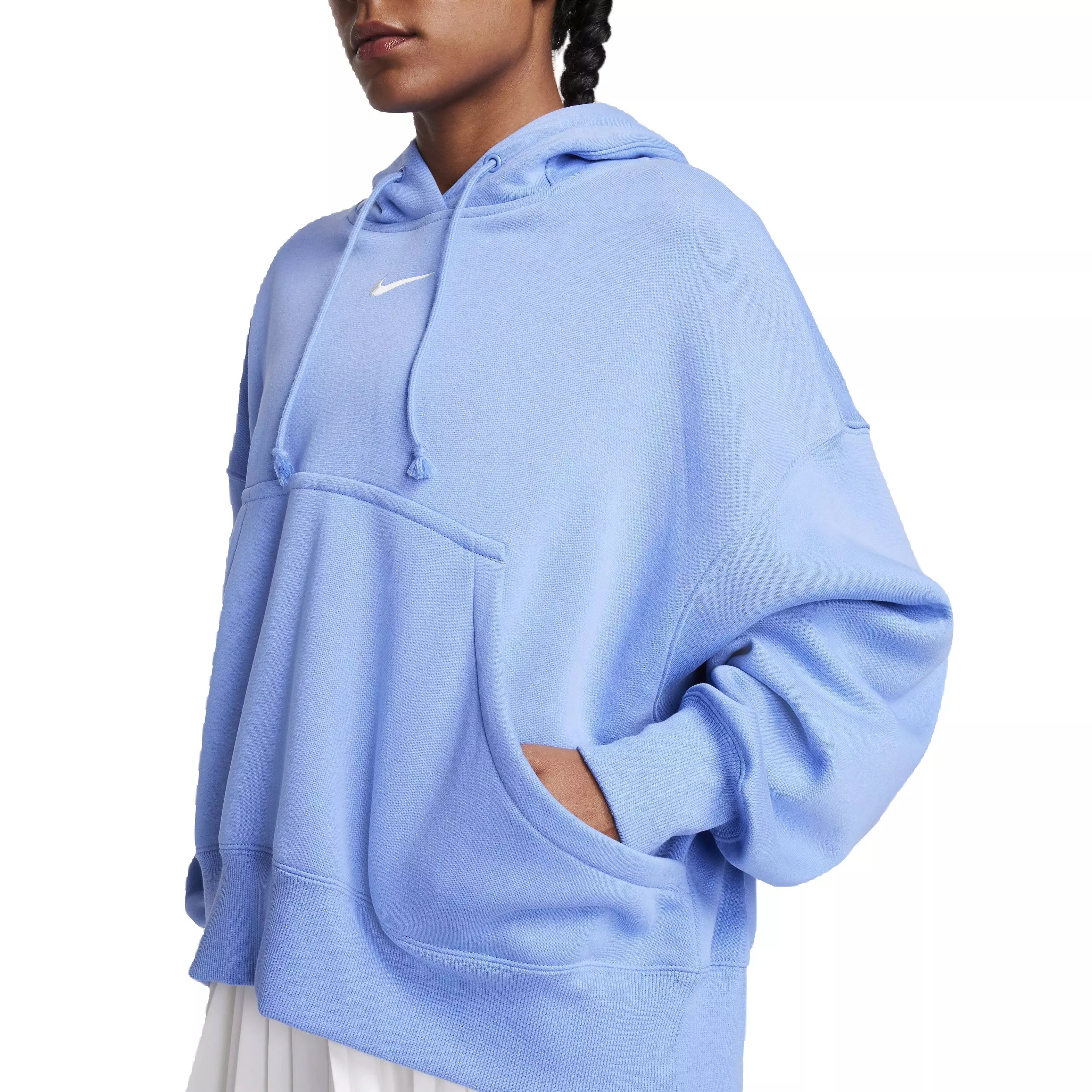 Nike Women's Sportswear Phoenix Fleece Over-Oversized Pullover Hoodie - BLUE