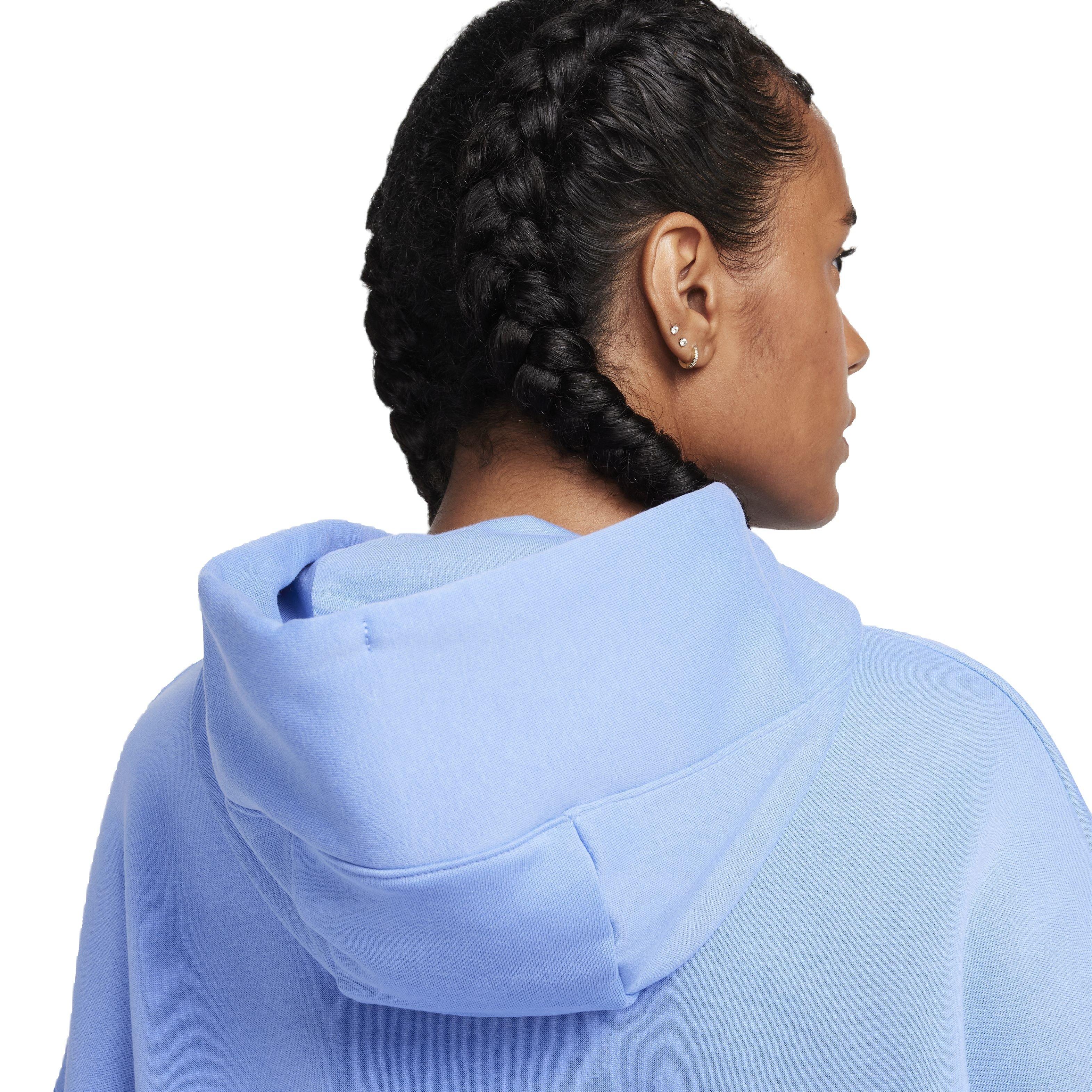 Nike Women's Sportswear Phoenix Fleece Over-Oversized Pullover Hoodie - BLUE Thumbnail View 7