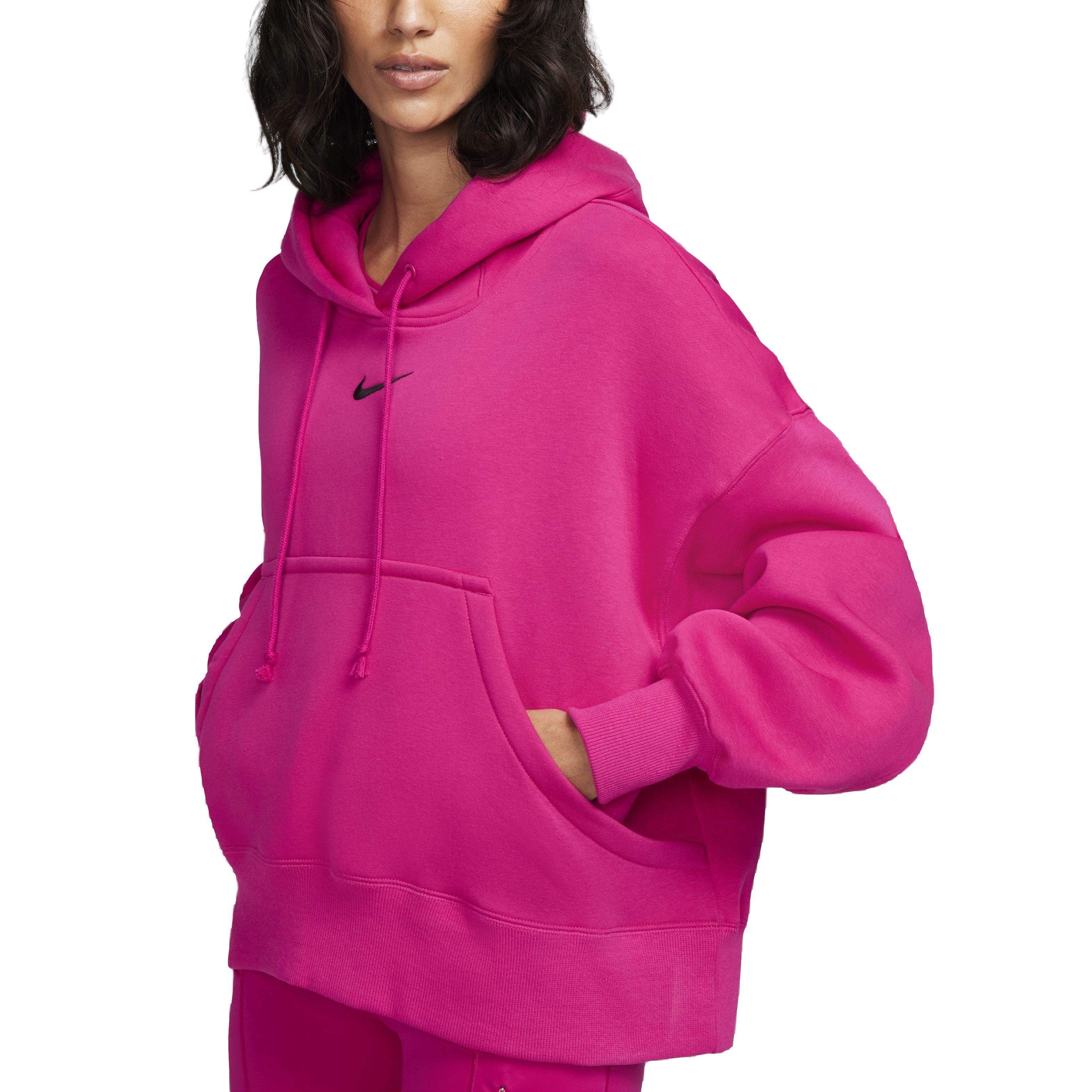 Nike Women's Sportswear Club Fleece Crop Oversized Pullover Hoodie-Purple -  Hibbett