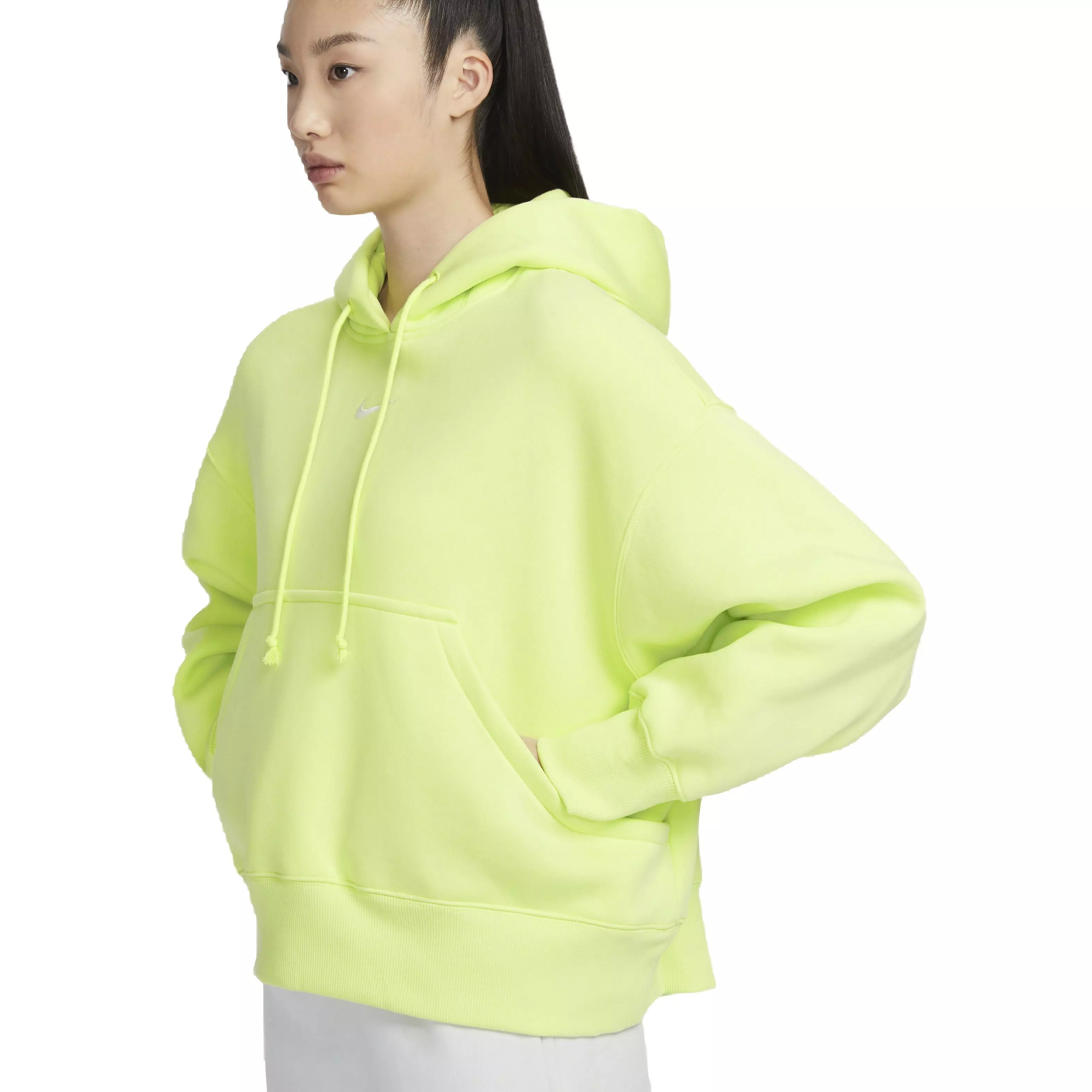Nike Women's Sportswear Phoenix Fleece Over-Oversized Pullover Hoodie - YELLOW