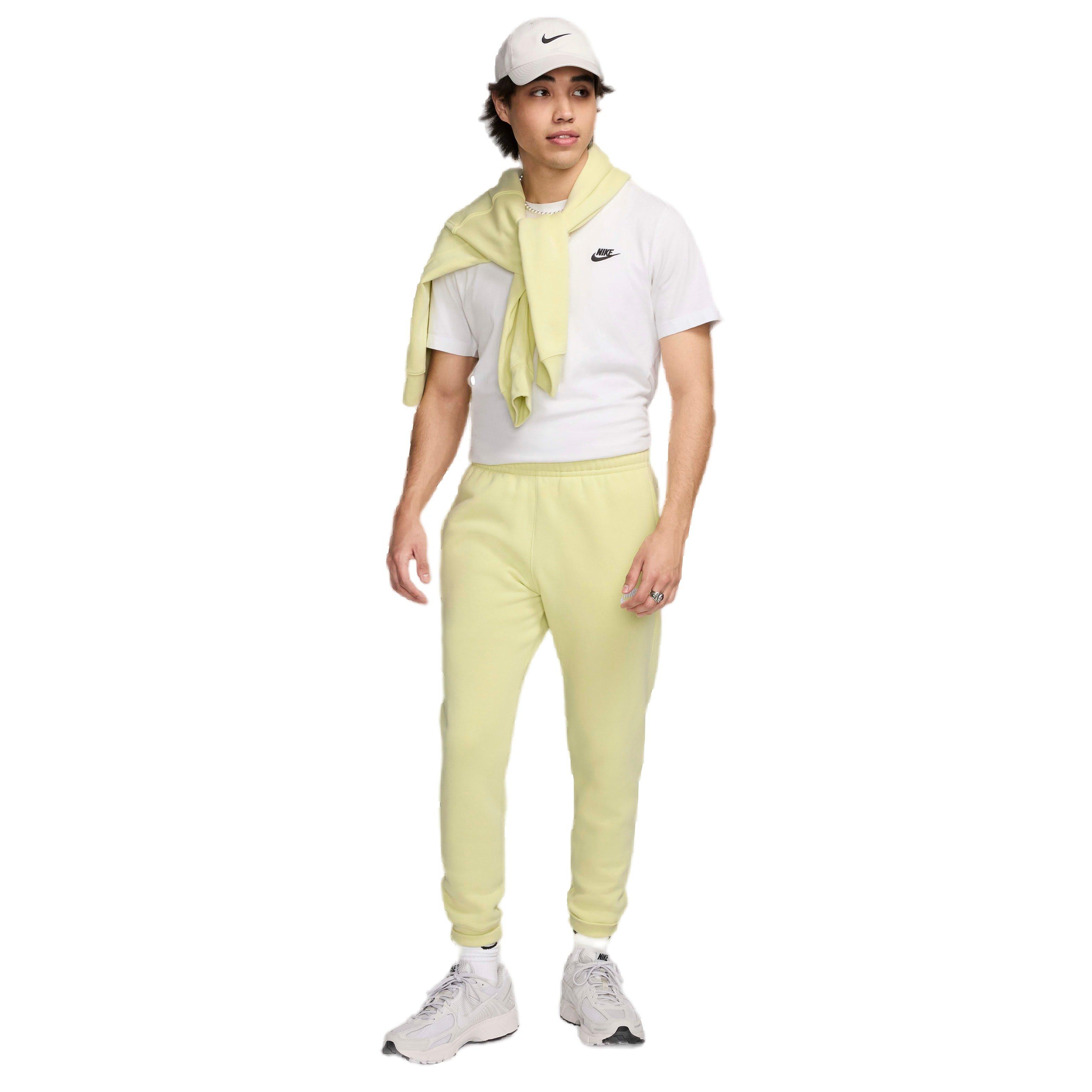Nike Men's Sportswear Club Fleece Joggers - Lime - LIME Thumbnail View 7