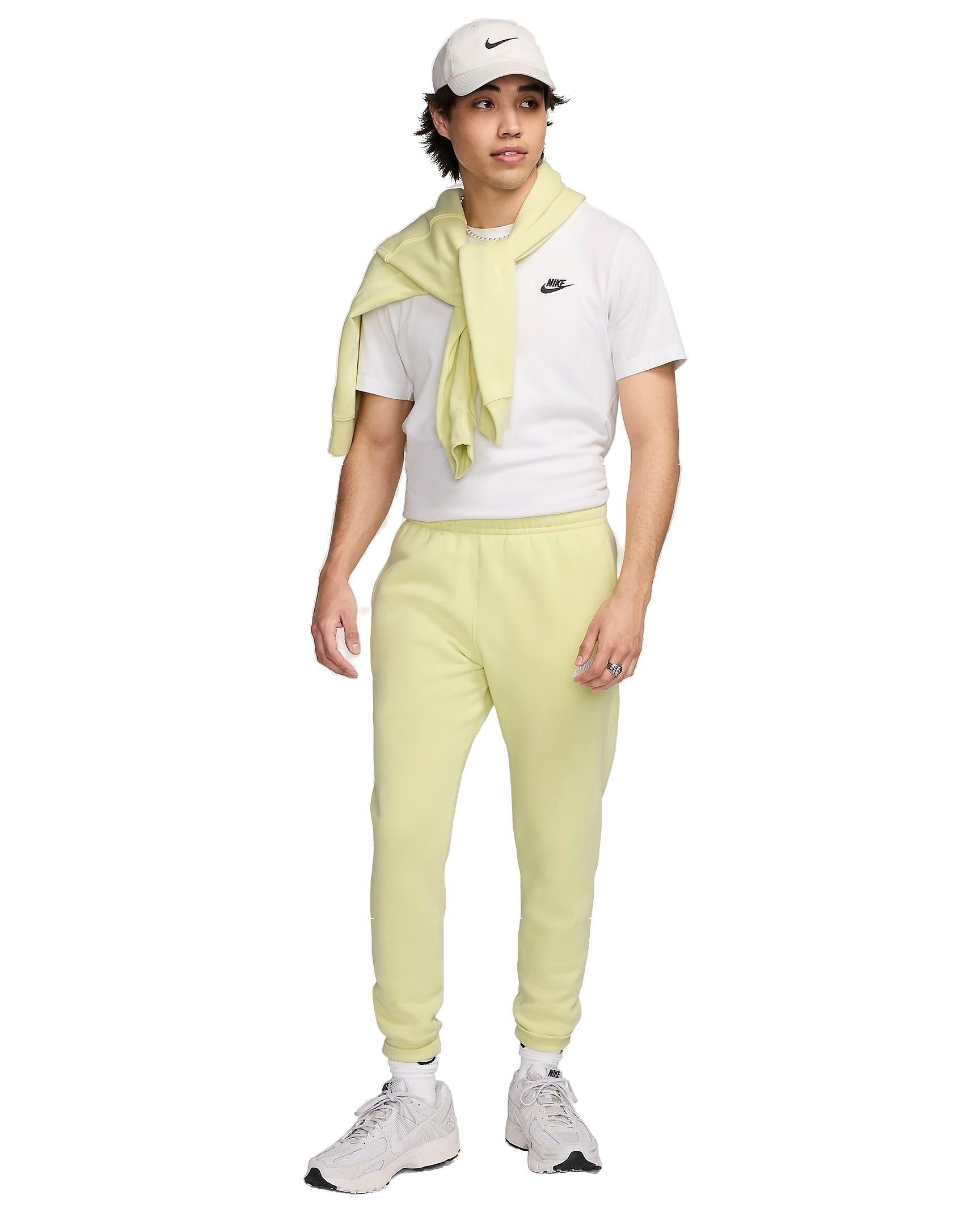 Nike Men's Sportswear Club Fleece Joggers - Lime - LIME Thumbnail View 9