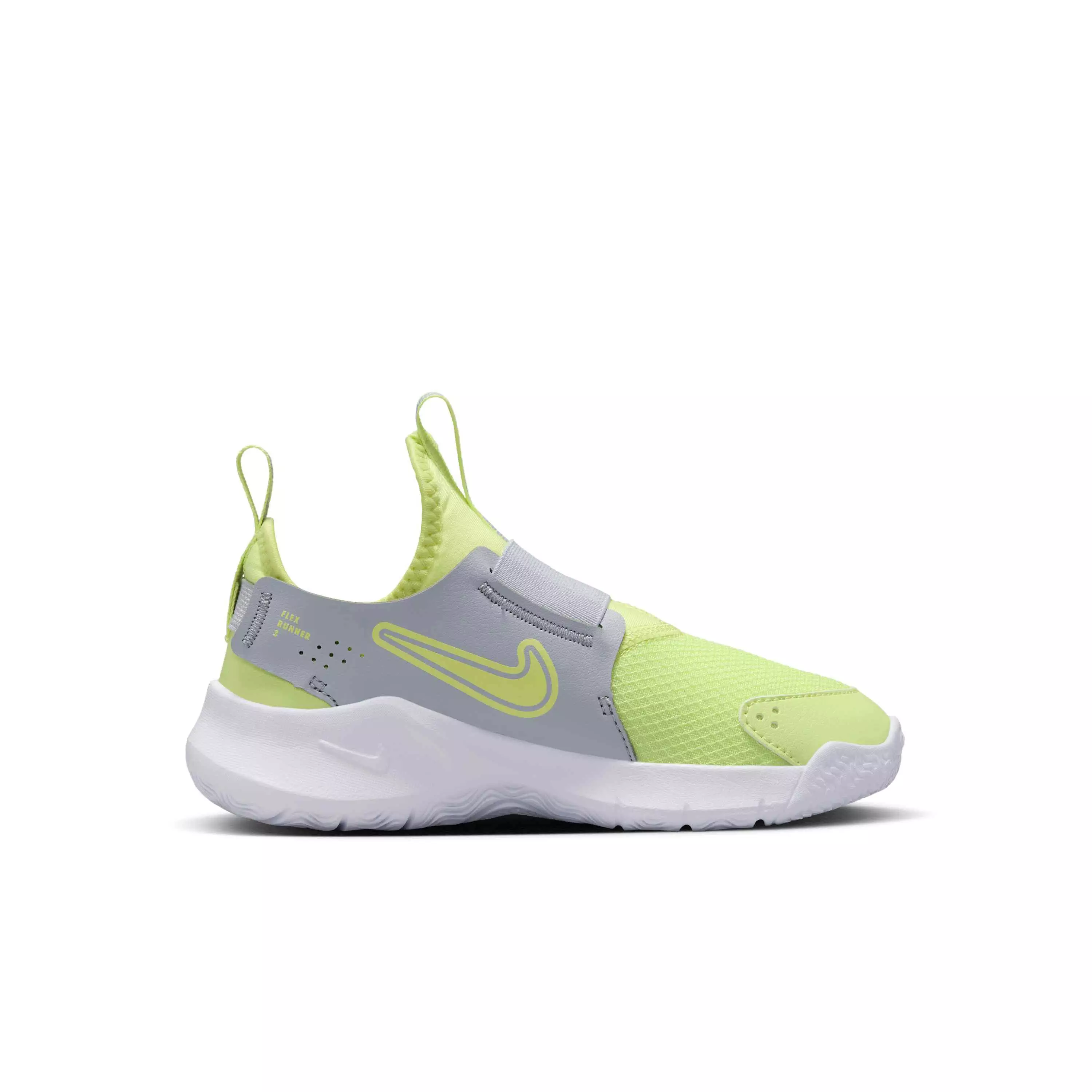 Nike Flex Runner 3 "Summit White/White/Light Lemon Twist" Preschool Boys' Running Shoe - WHITE/WHITE/LT LEMON