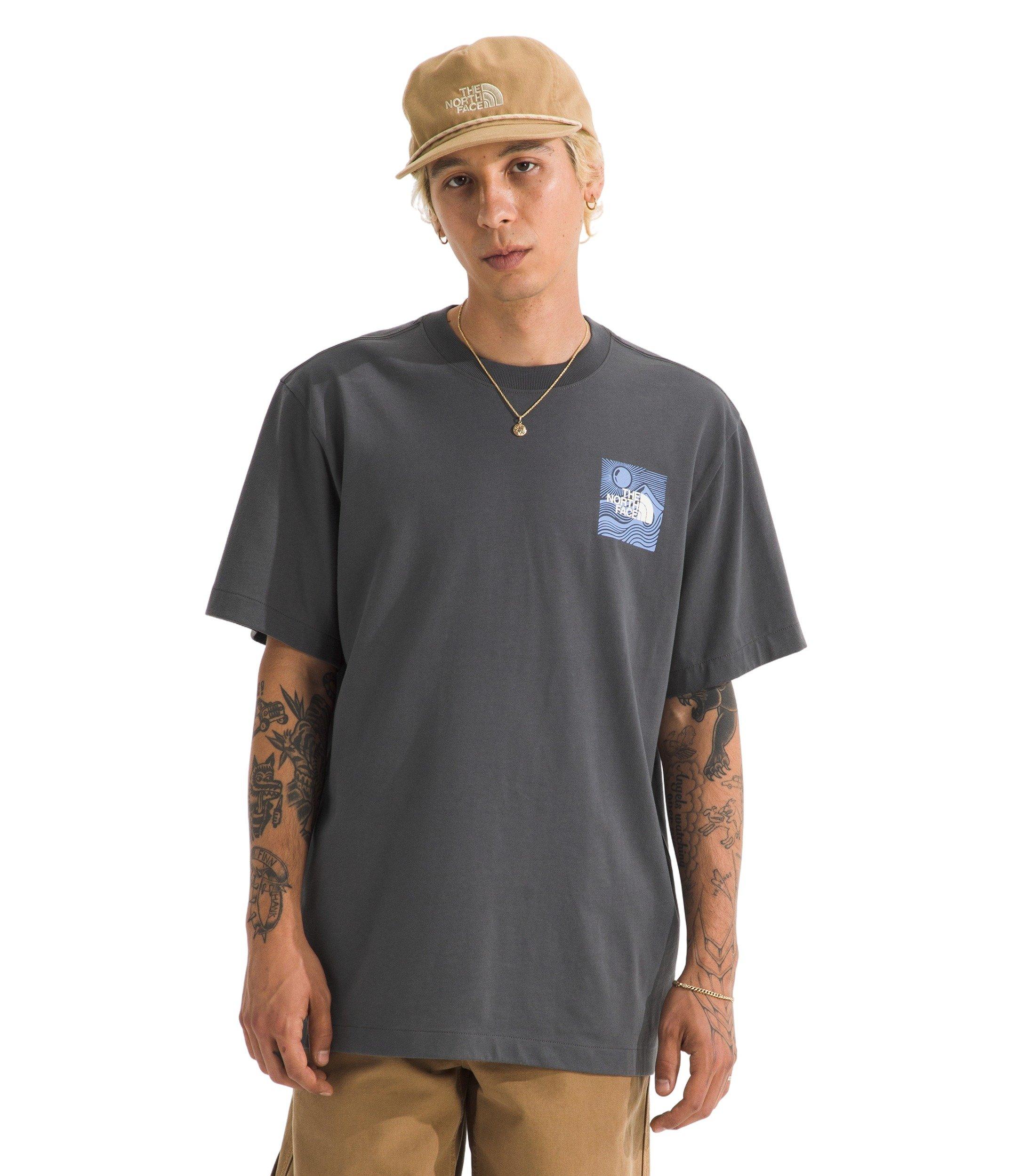 The North Face Men's Mountain Escape Relaxed Graphic T-Shirt - Grey - GREY Thumbnail View 1