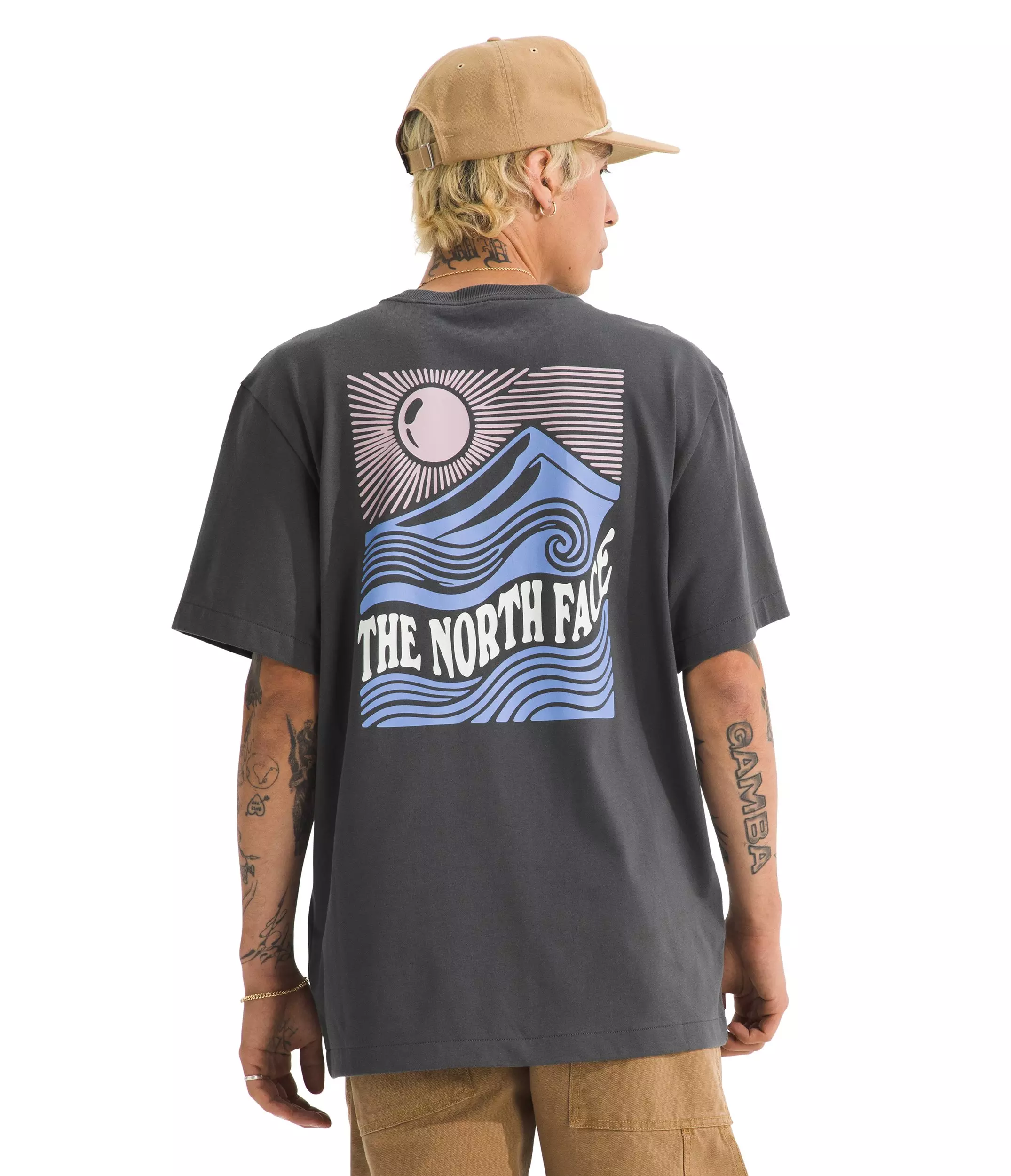 The North Face Men's Mountain Escape Relaxed Graphic T-Shirt - Grey - GREY