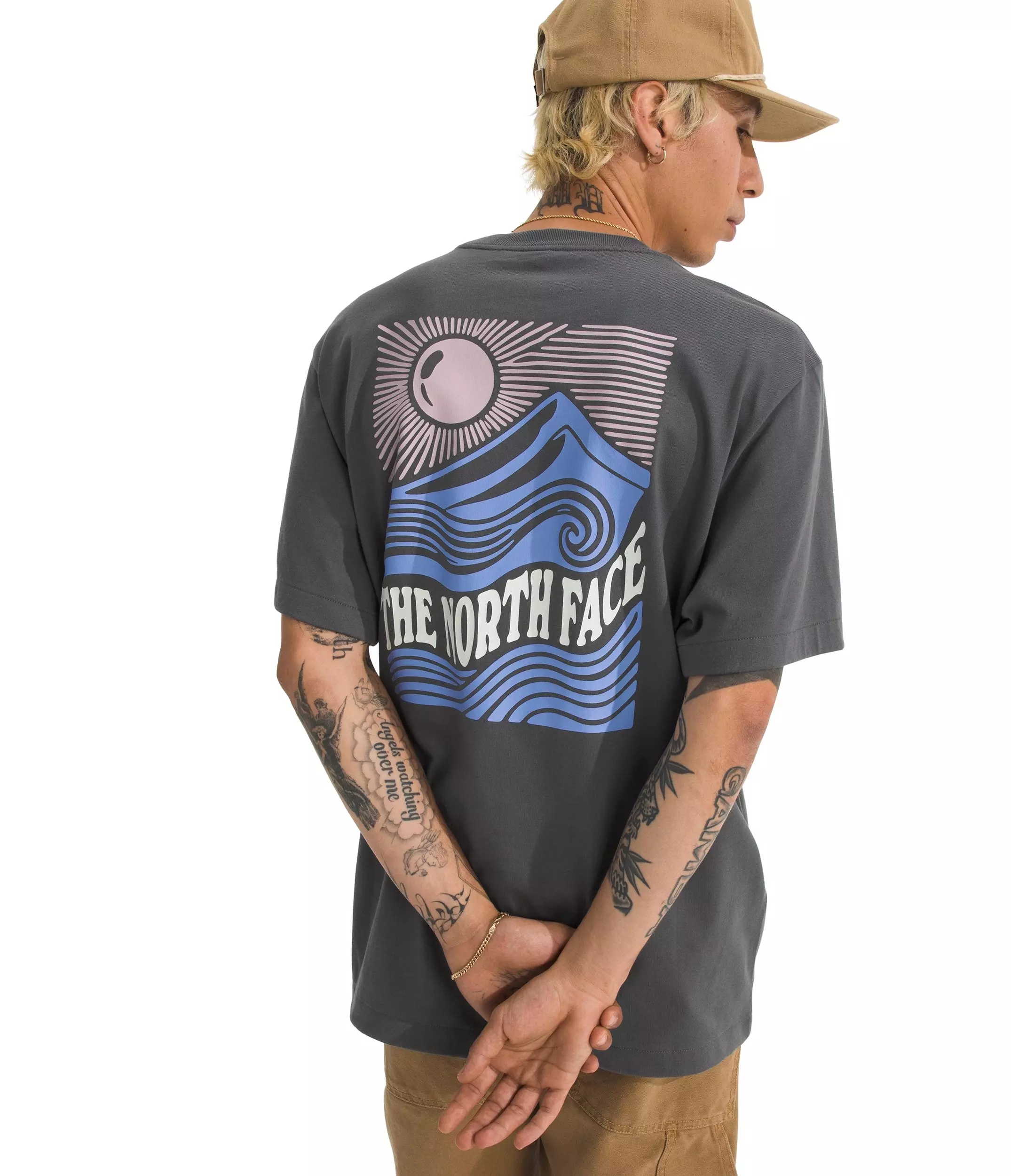 The North Face Men's Mountain Escape Relaxed Graphic T-Shirt -Grey - GREY