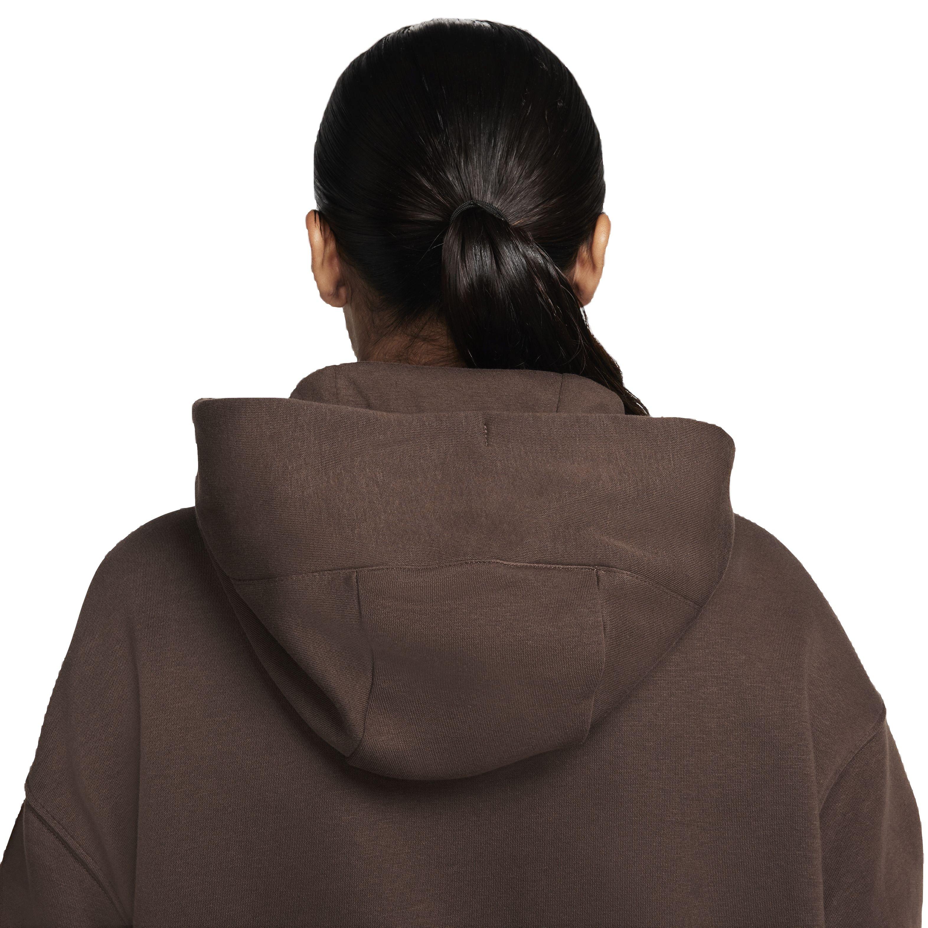 Nike Women's Sportswear Phoenix Fleece Oversized Pullover Hoodie - BROWN Thumbnail View 4