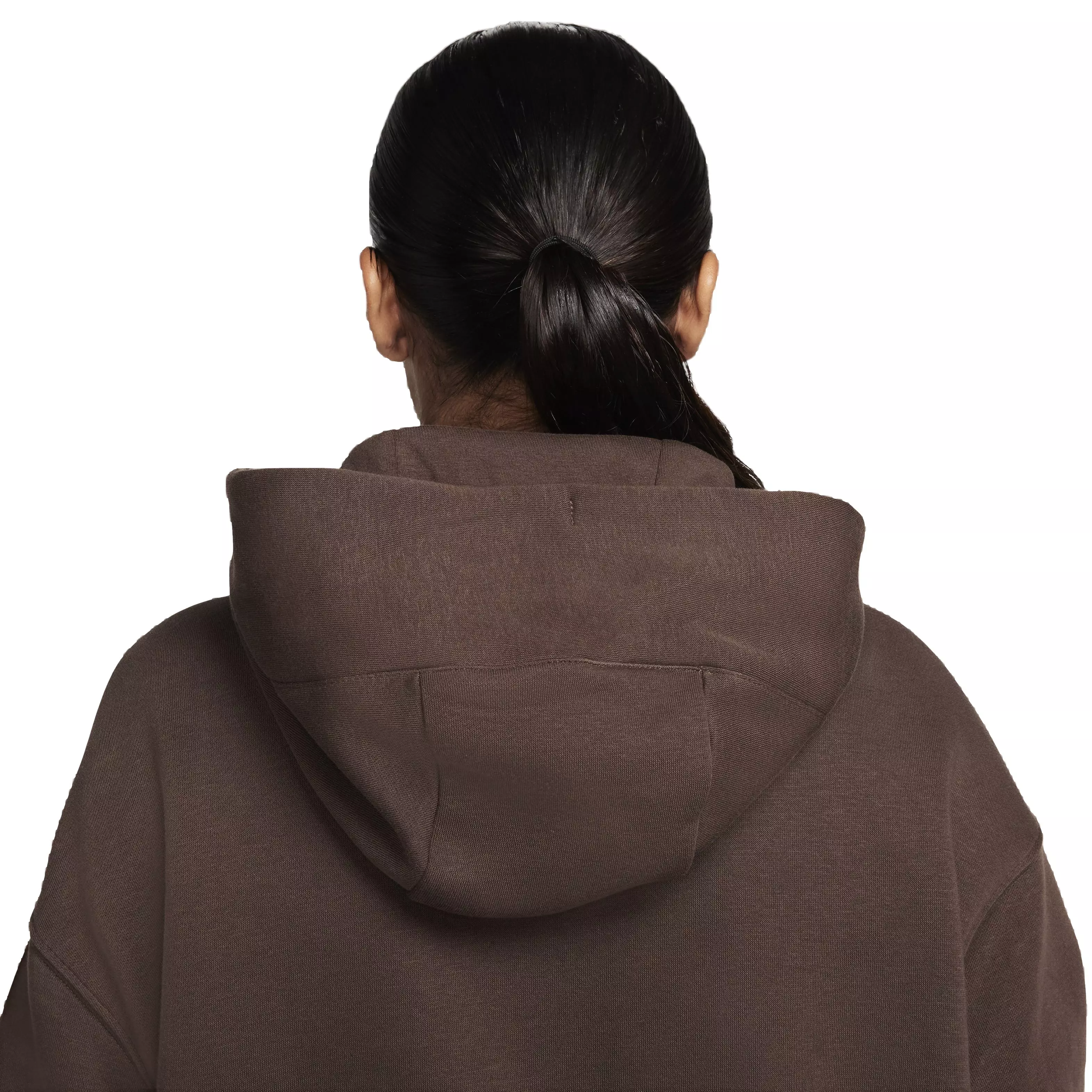 Nike Women's Sportswear Phoenix Fleece Oversized Pullover Hoodie - BROWN