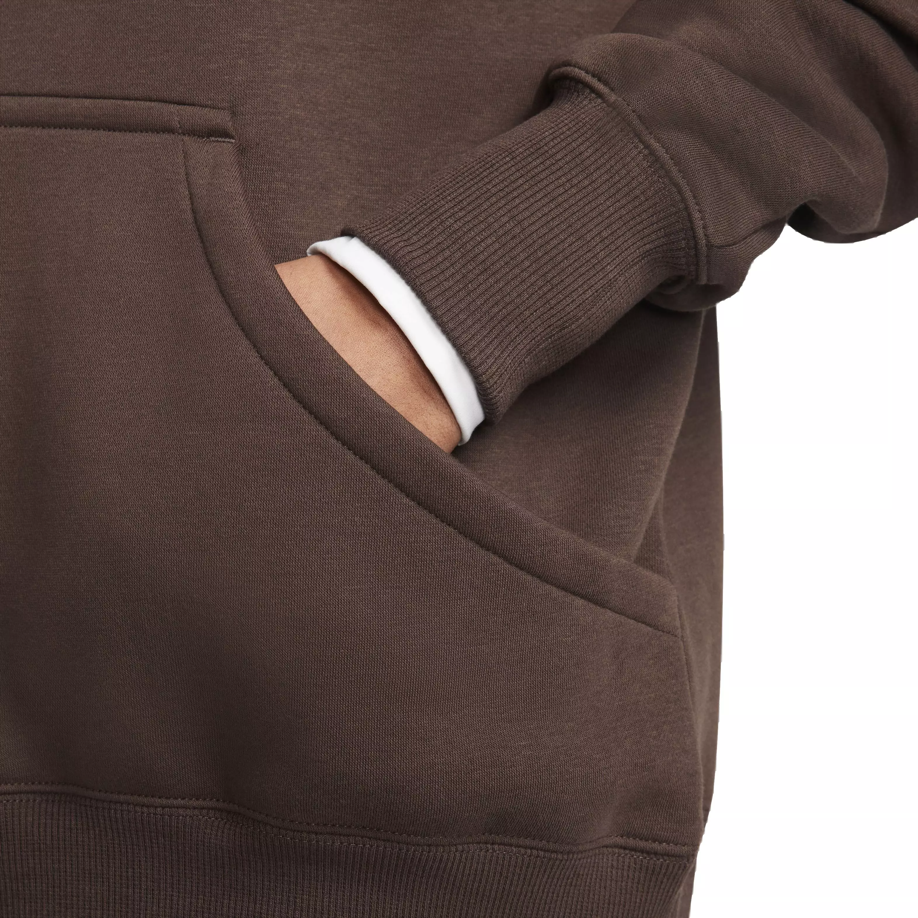 Nike Women's Sportswear Phoenix Fleece Oversized Pullover Hoodie - BROWN