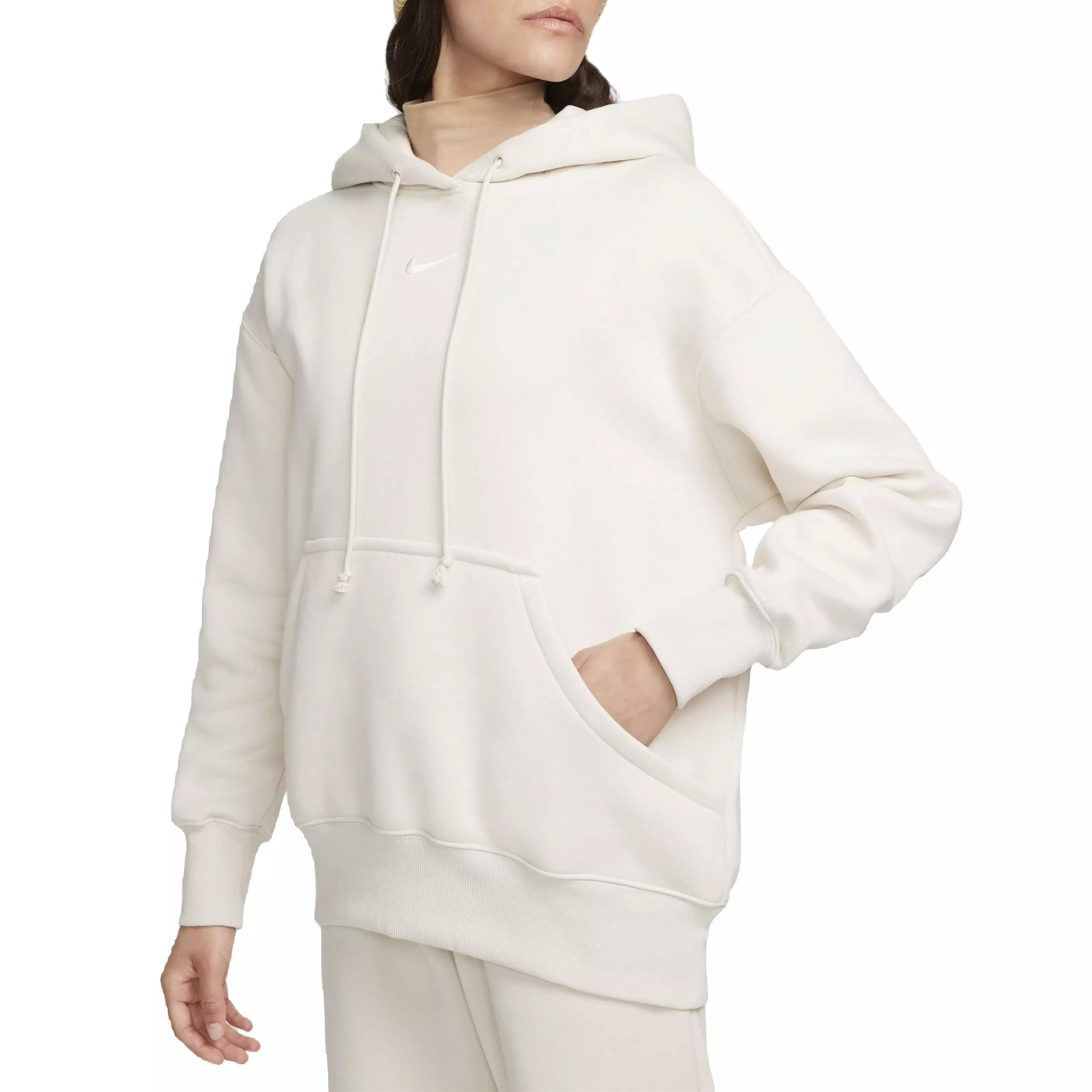 Nike Women's Sportswear Phoenix Fleece Oversized Pullover Hoodie - LT BROWN