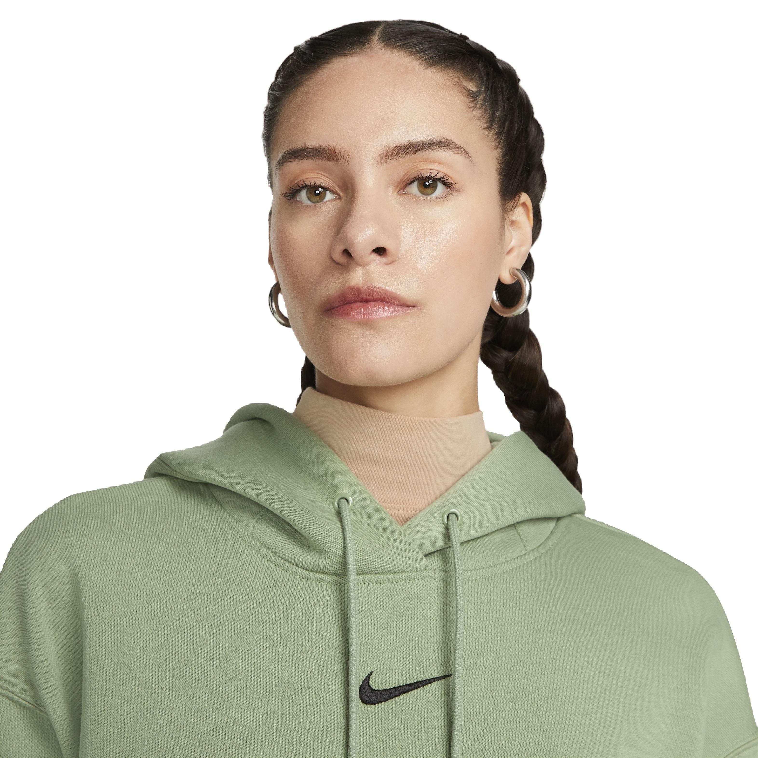 Nike Women's Sportswear Phoenix Fleece Oversized Pullover Hoodie - GREEN Thumbnail View 3