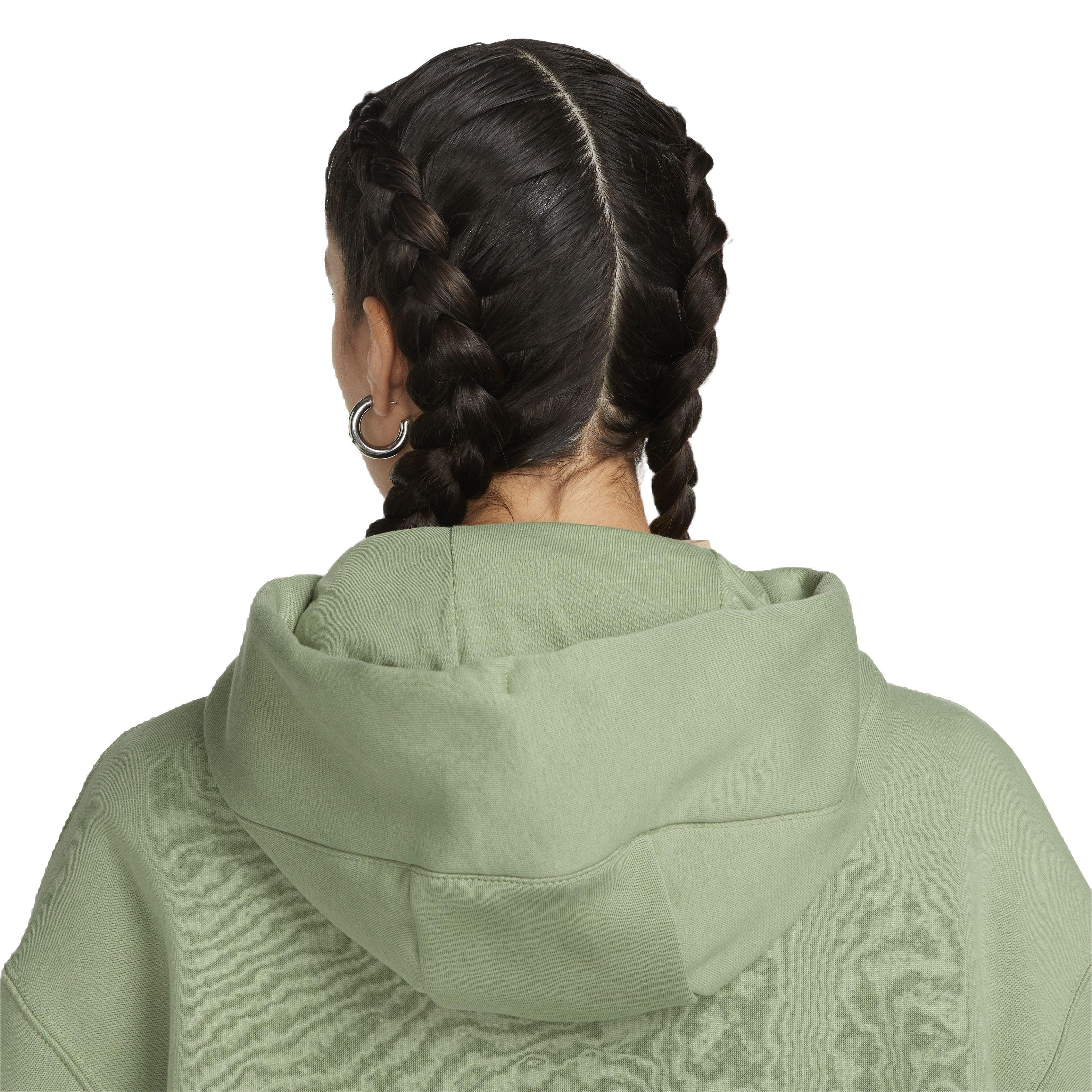 Nike Women's Sportswear Phoenix Fleece Oversized Pullover Hoodie - GREEN Thumbnail View 4