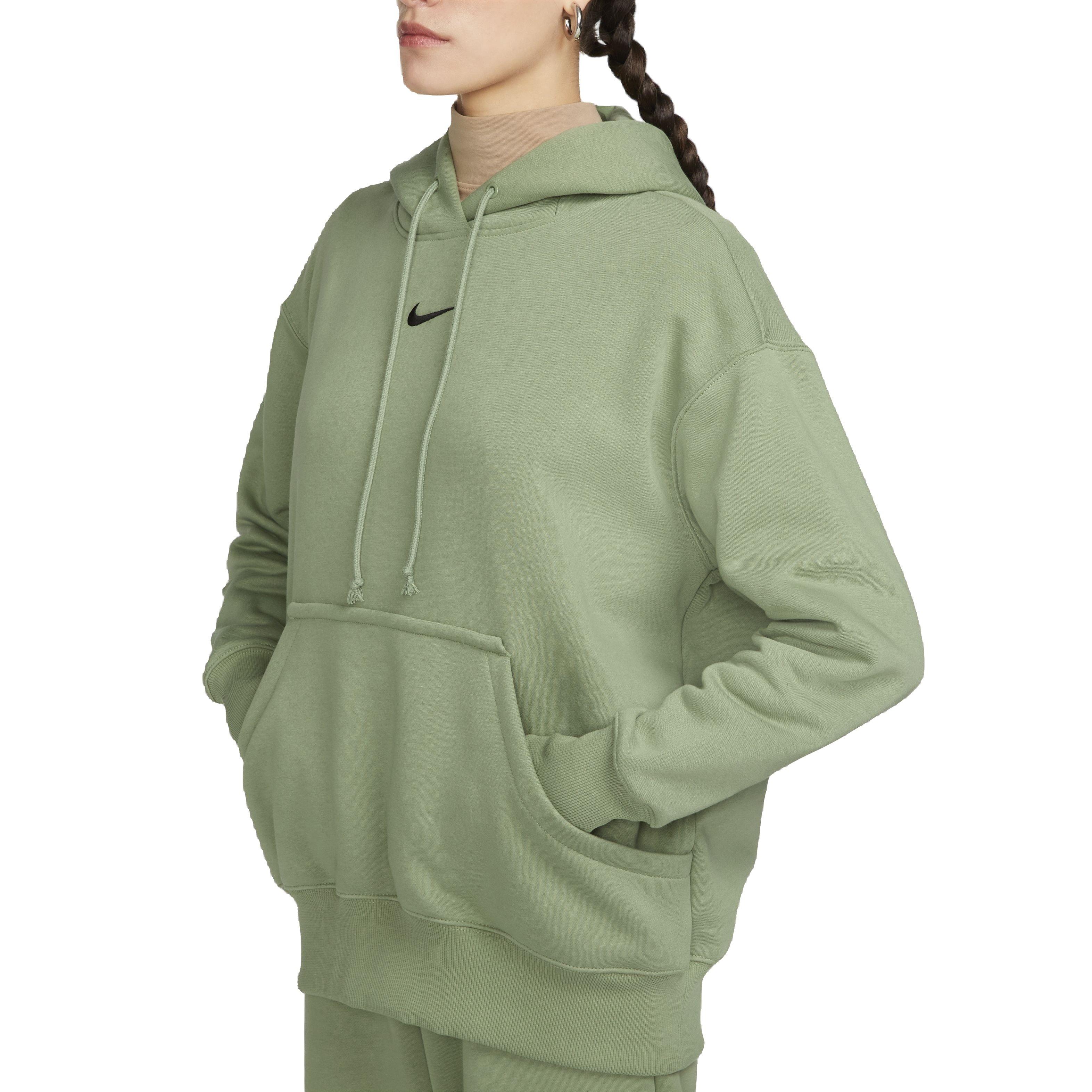 Nike Women's Sportswear Phoenix Fleece Oversized Pullover Hoodie - GREEN Thumbnail View 6