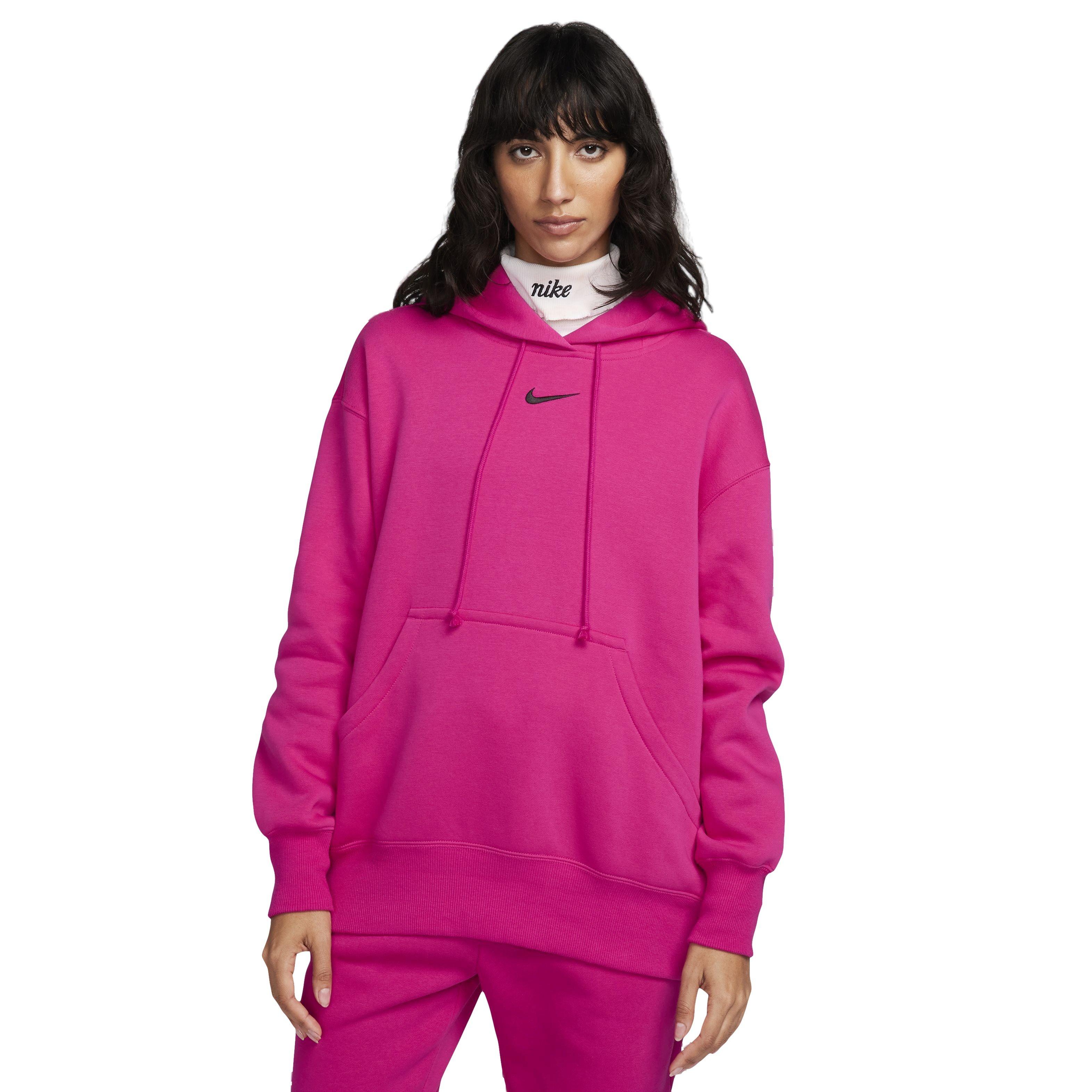 Nike Women's Sportswear Phoenix Fleece Oversized Pullover Hoodie - PINK Thumbnail View 1
