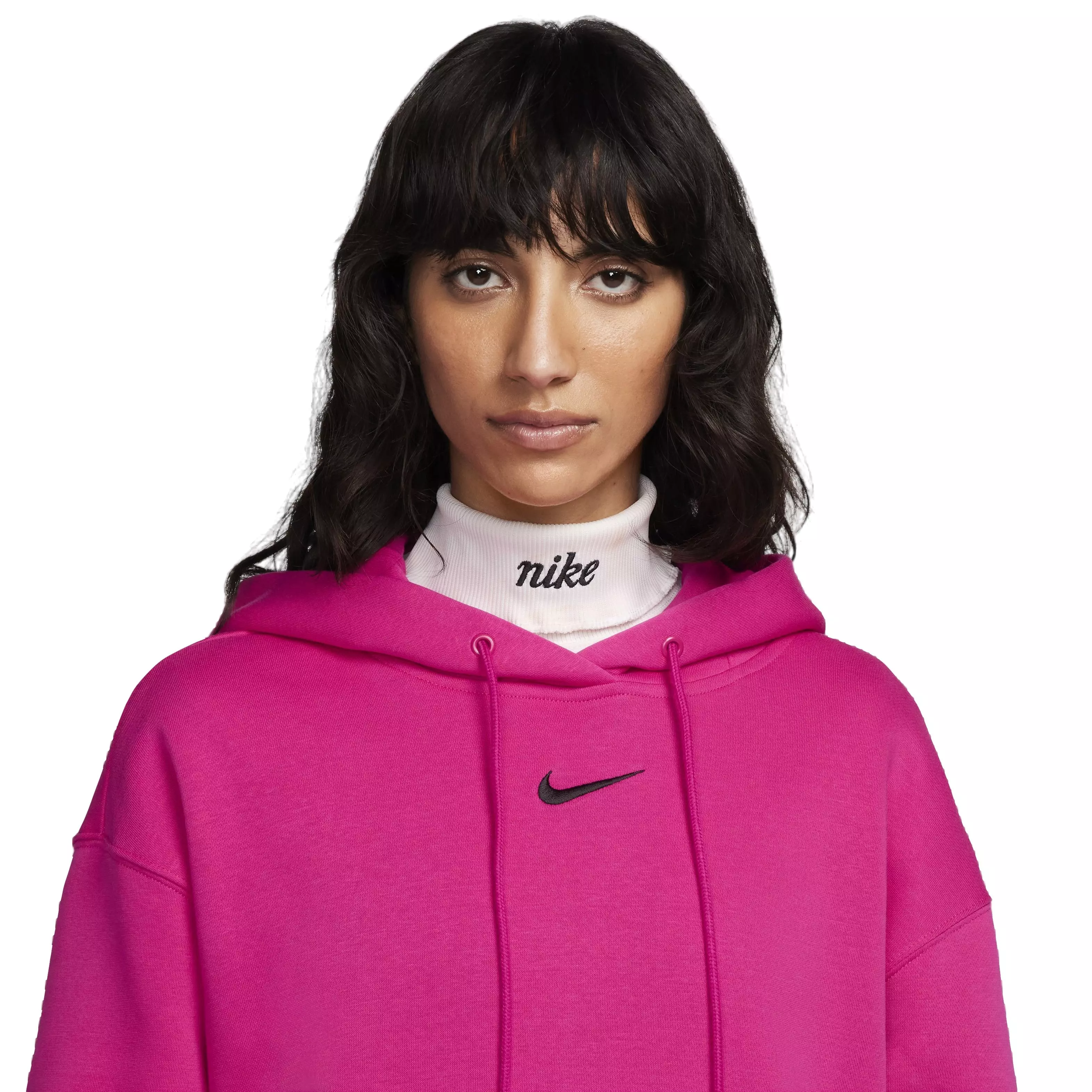 Nike Women's Sportswear Phoenix Fleece Oversized Pullover Hoodie - PINK