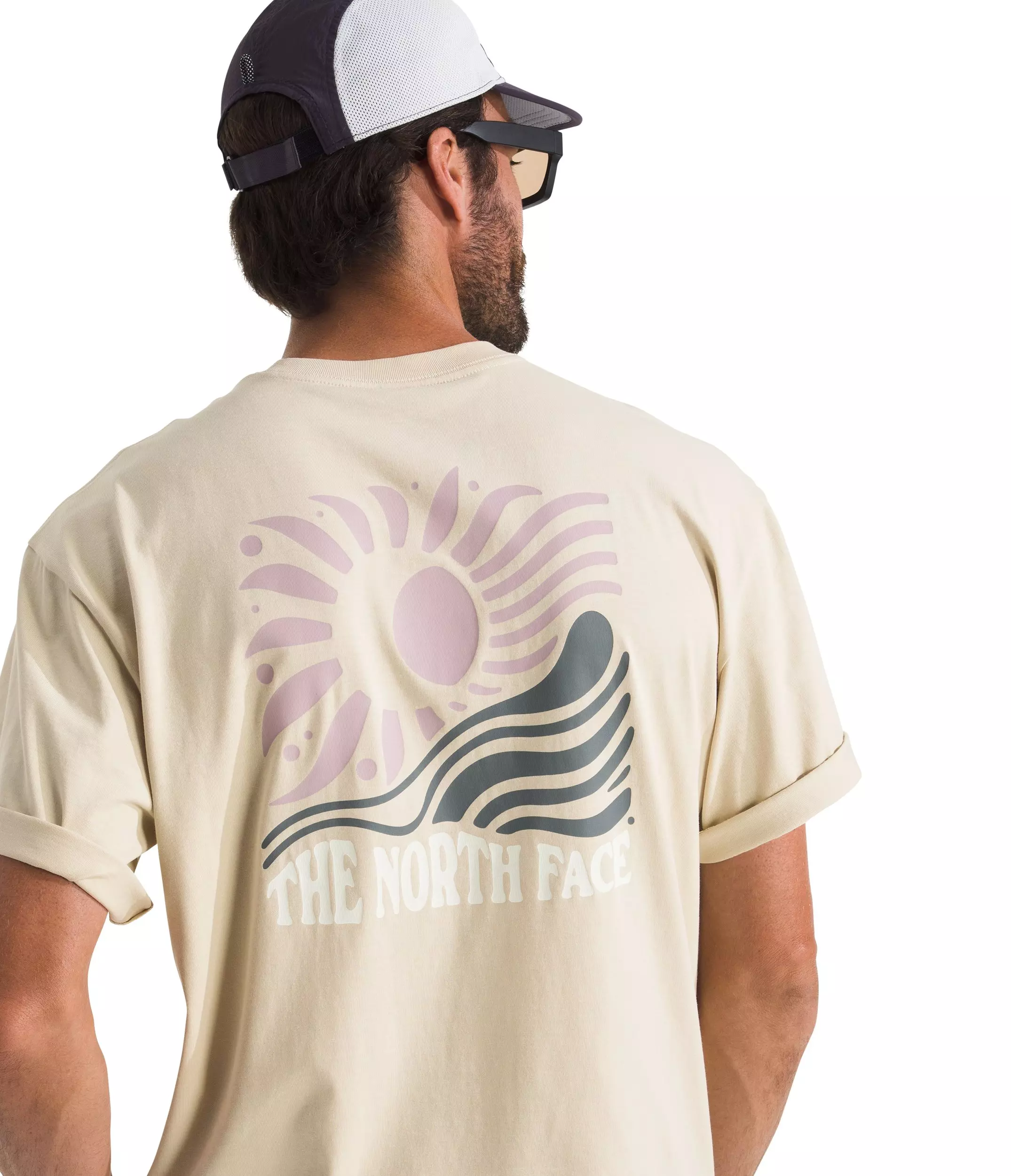 The North Face Men's Sun Oversized SS Graphic T-Shirt - Tan - TAN