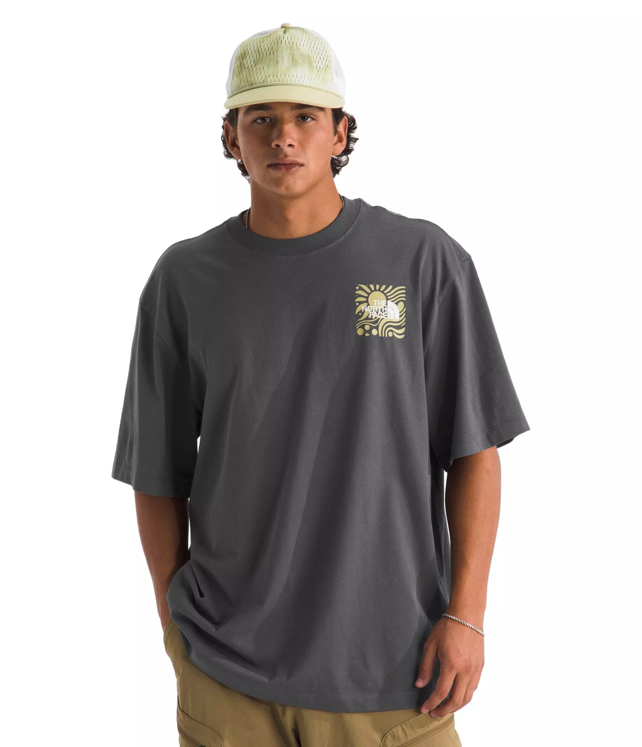 The North Face Men's Sun Oversized SS Graphic T-Shirt - Grey - GREY