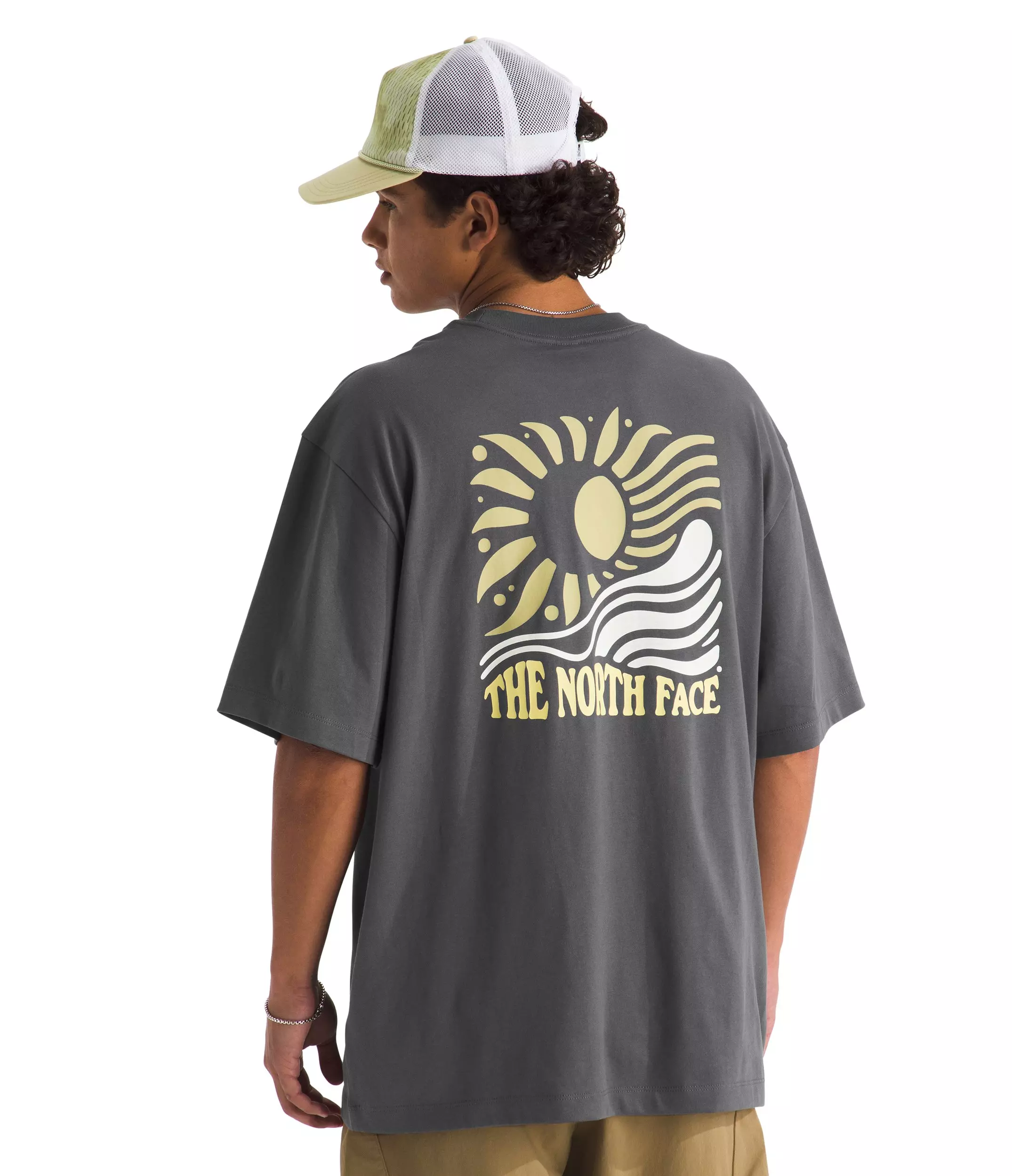 The North Face Men's Sun Oversized SS Graphic T-Shirt -Grey - GREY