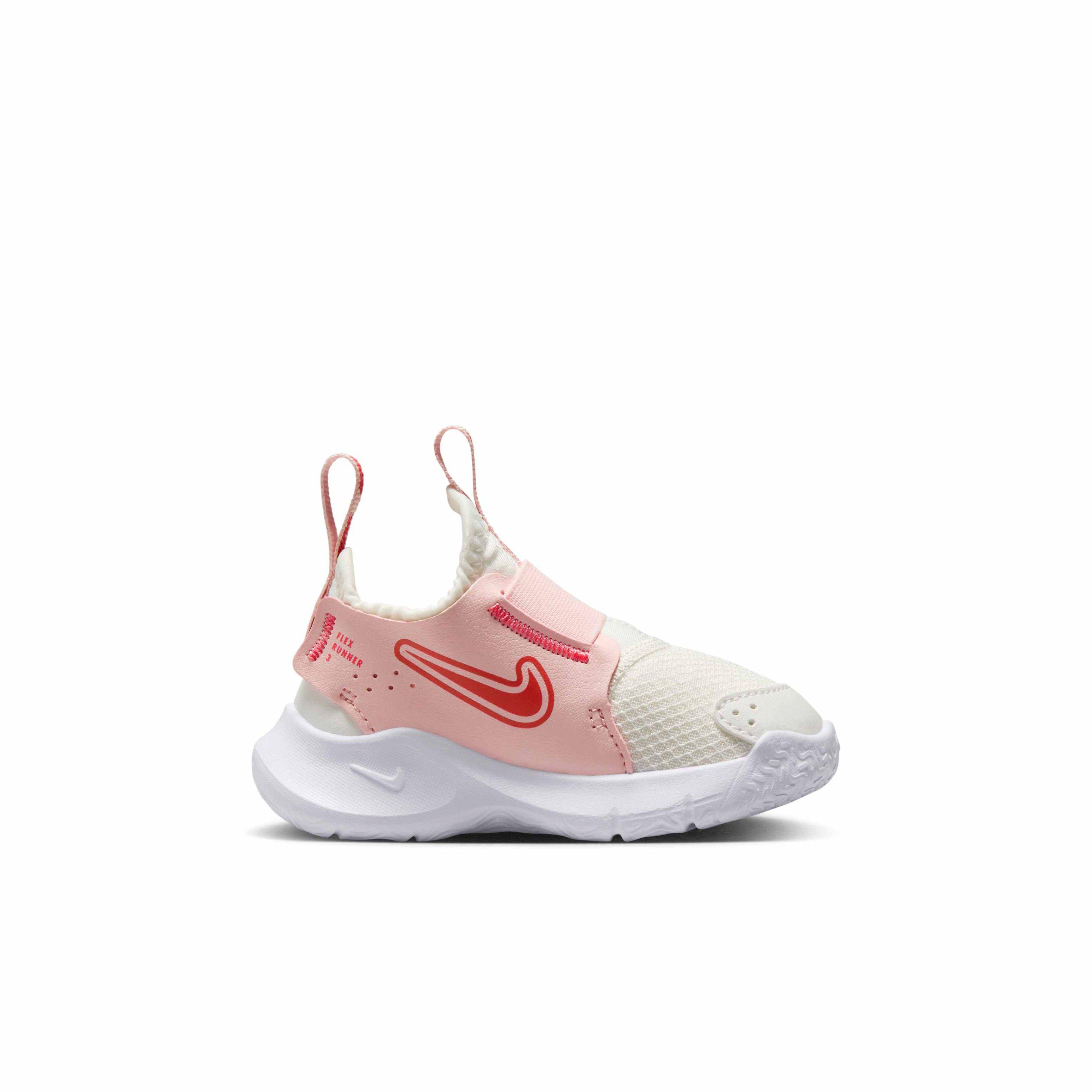 Nike Flex Runner 3 "Summit White/Echo Pink/Magic Ember" Infant Boys' Running Shoe - WHITE/PINK/EMBER Thumbnail View 1