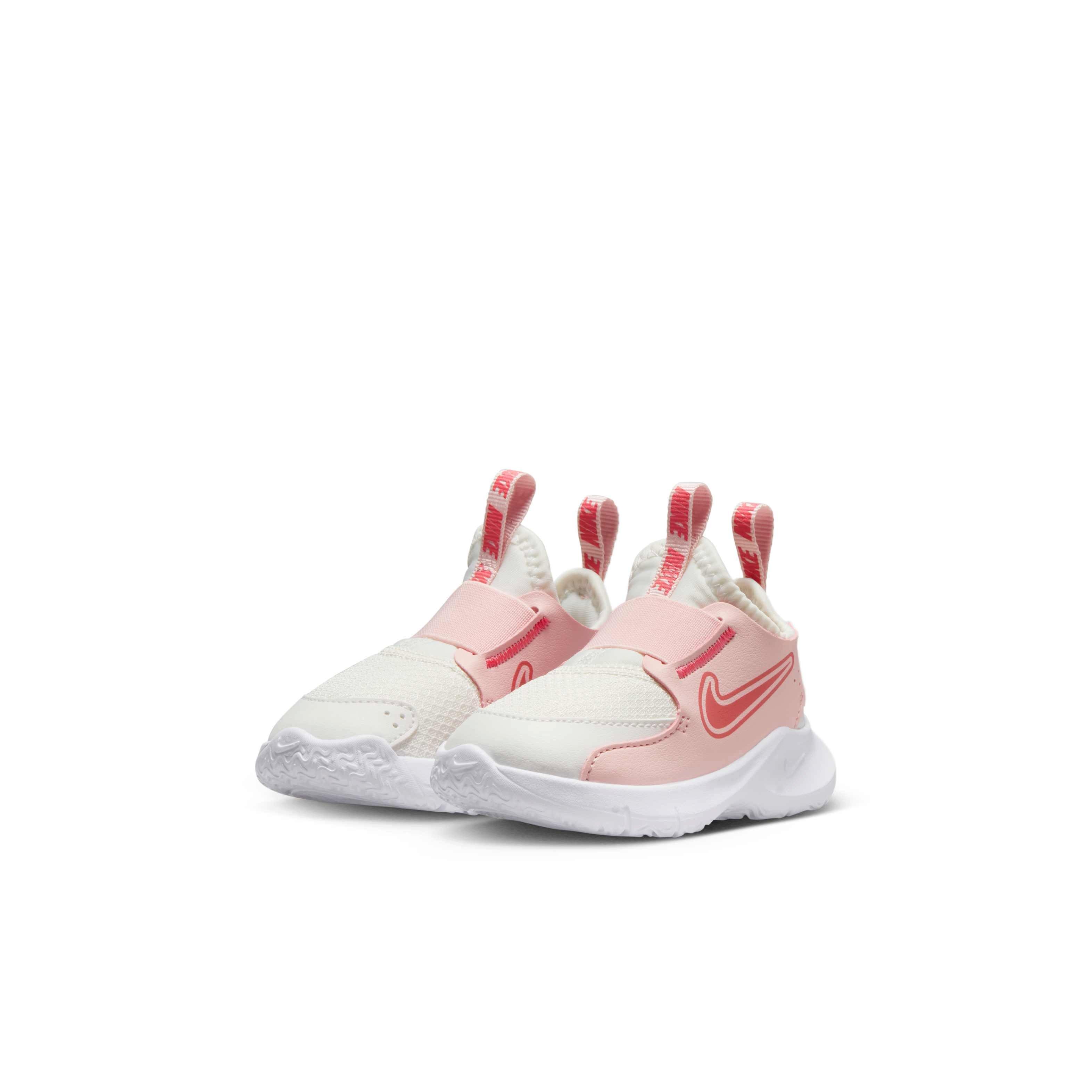 Nike Flex Runner 3 "Summit White/Echo Pink/Magic Ember" Infant Boys' Running Shoe - WHITE/PINK/EMBER Thumbnail View 3