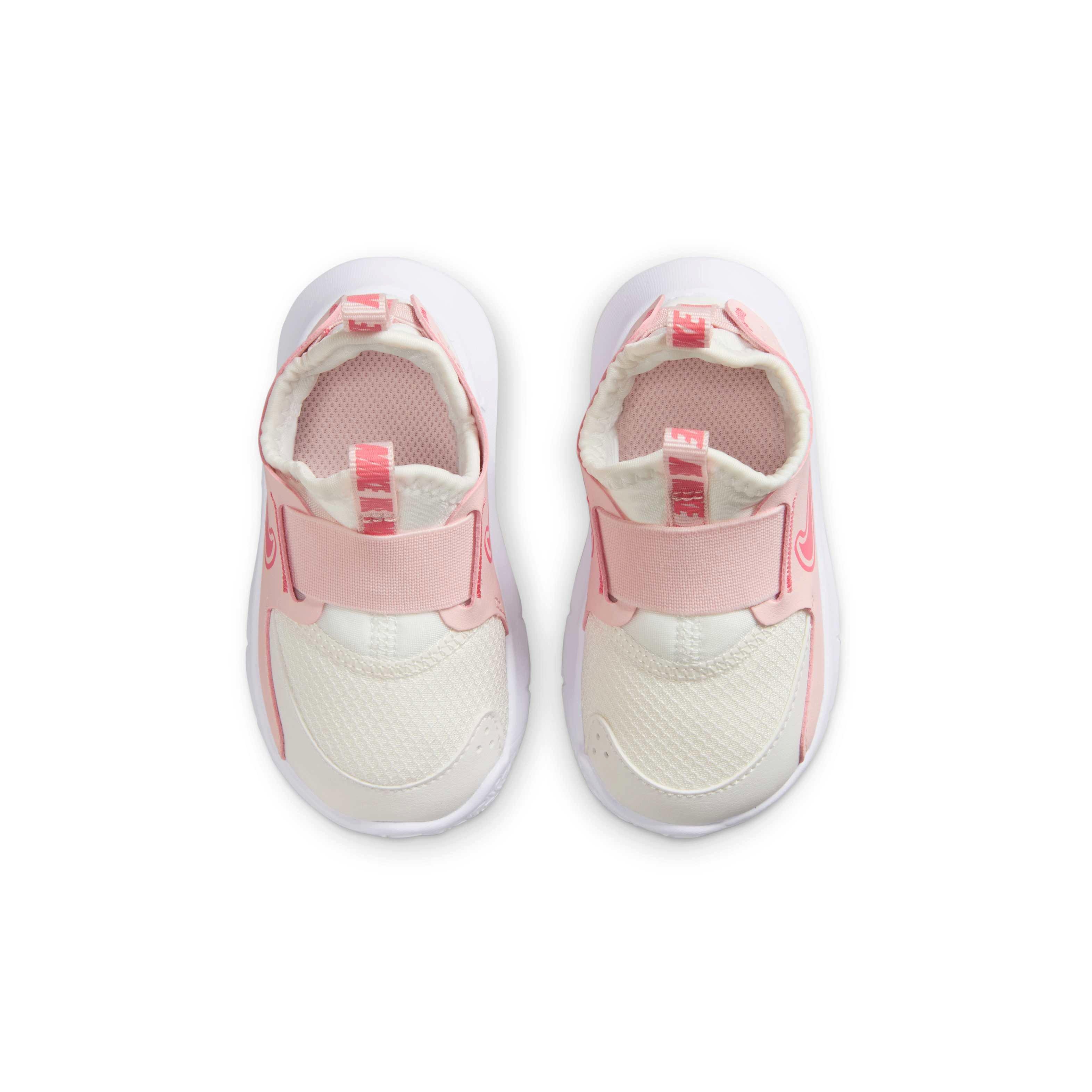 Nike Flex Runner 3 "Summit White/Echo Pink/Magic Ember" Infant Boys' Running Shoe - WHITE/PINK/EMBER Thumbnail View 4