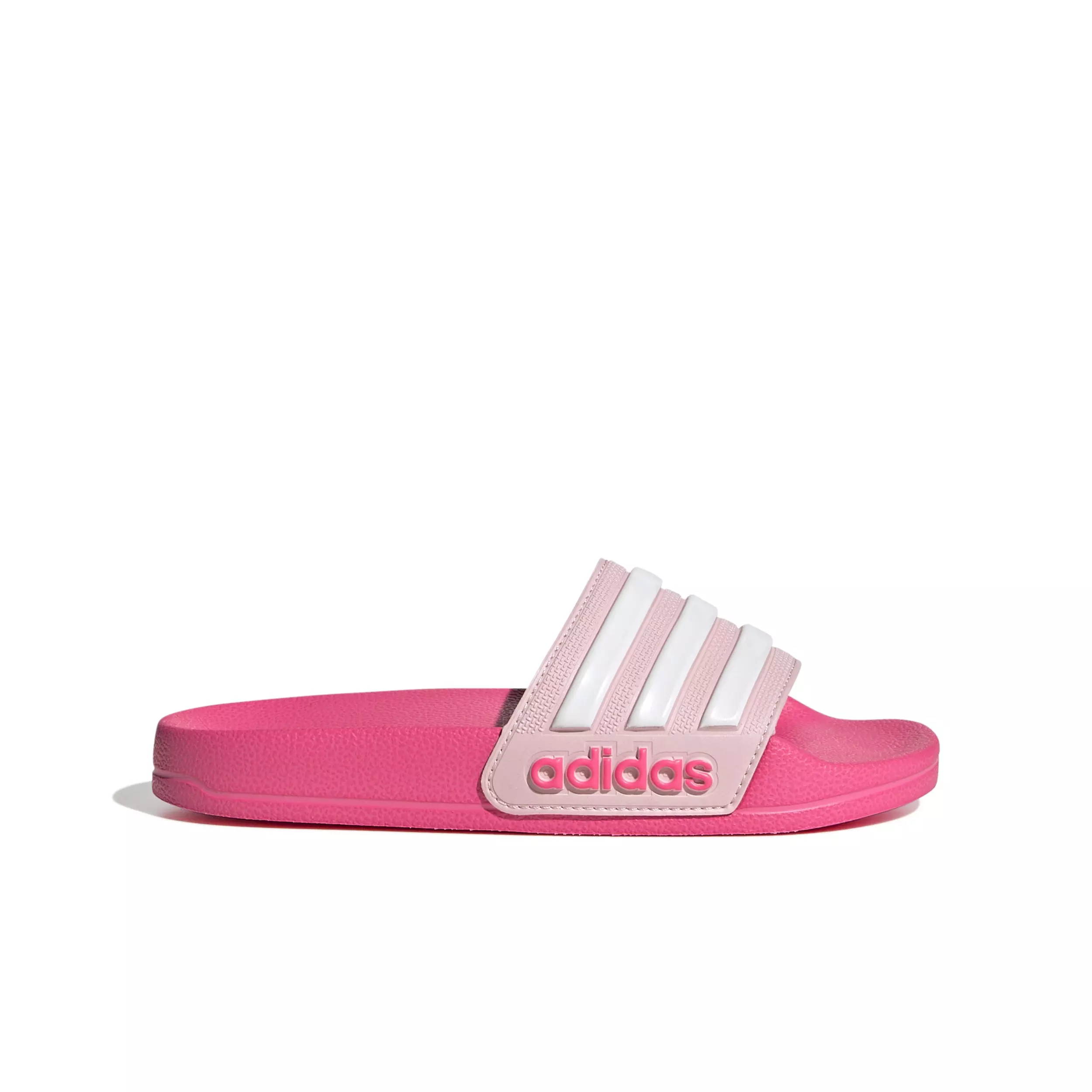 adidas Adilette Comfort "Clear Pink/Ftwr White/Lucid Pink" Preschool Girls' Slide - PINK