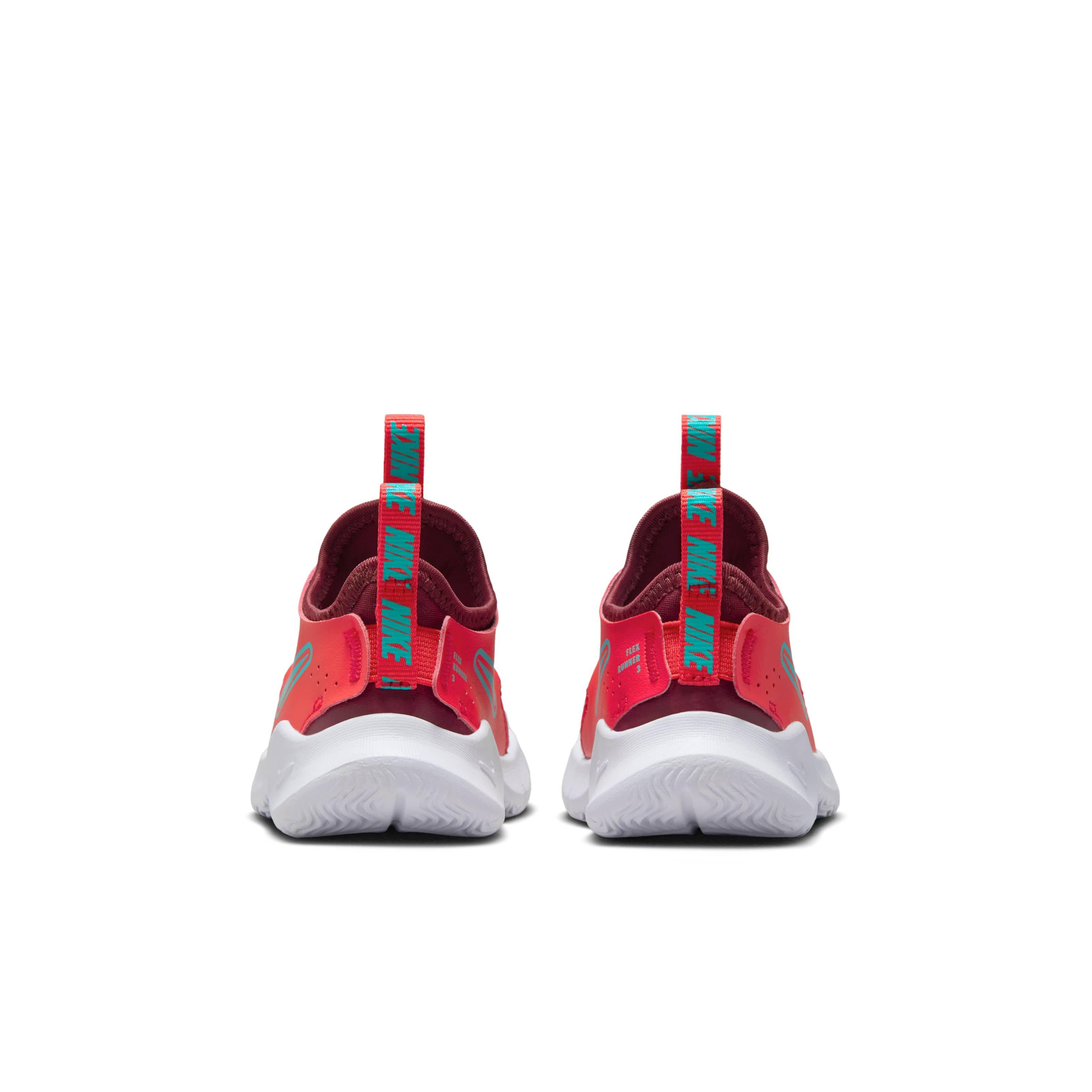 Nike Flex Runner 3 "Light Crimson/Dark Team Red/White/Dusty Cactus" Infant Boys' Running Shoe - LT CRIMSON/DK RED/WHITE/CACTUS Thumbnail View 5
