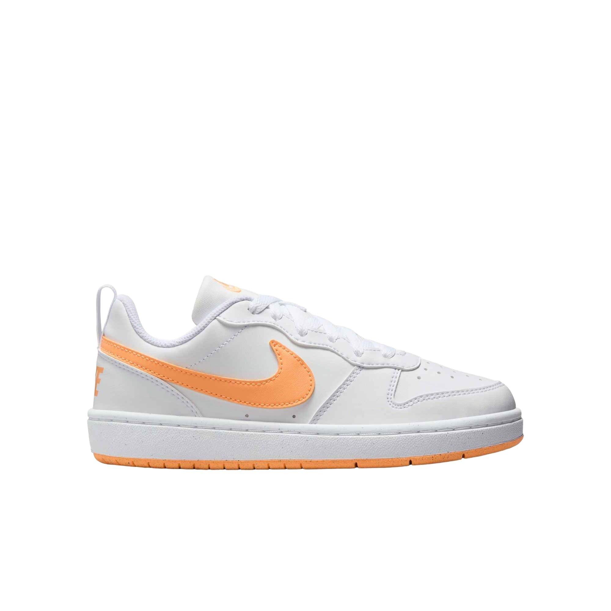 Nike Court Borough Low Recraft "White/Peach Cream" Grade School Girls' Shoe - WHITE/PEACH Thumbnail View 1