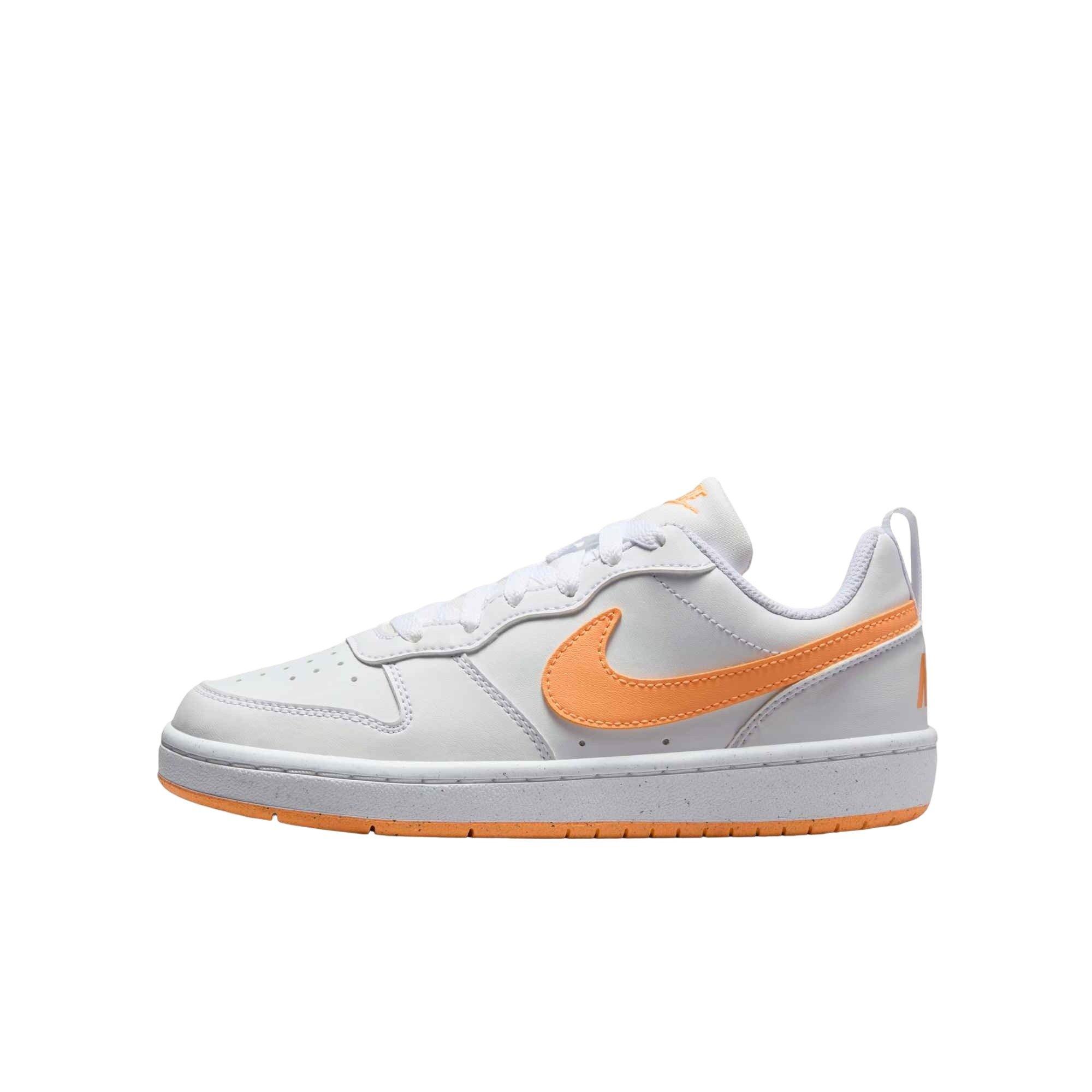 Nike Court Borough Low Recraft "White/Peach Cream" Grade School Girls' Shoe - WHITE/PEACH Thumbnail View 2