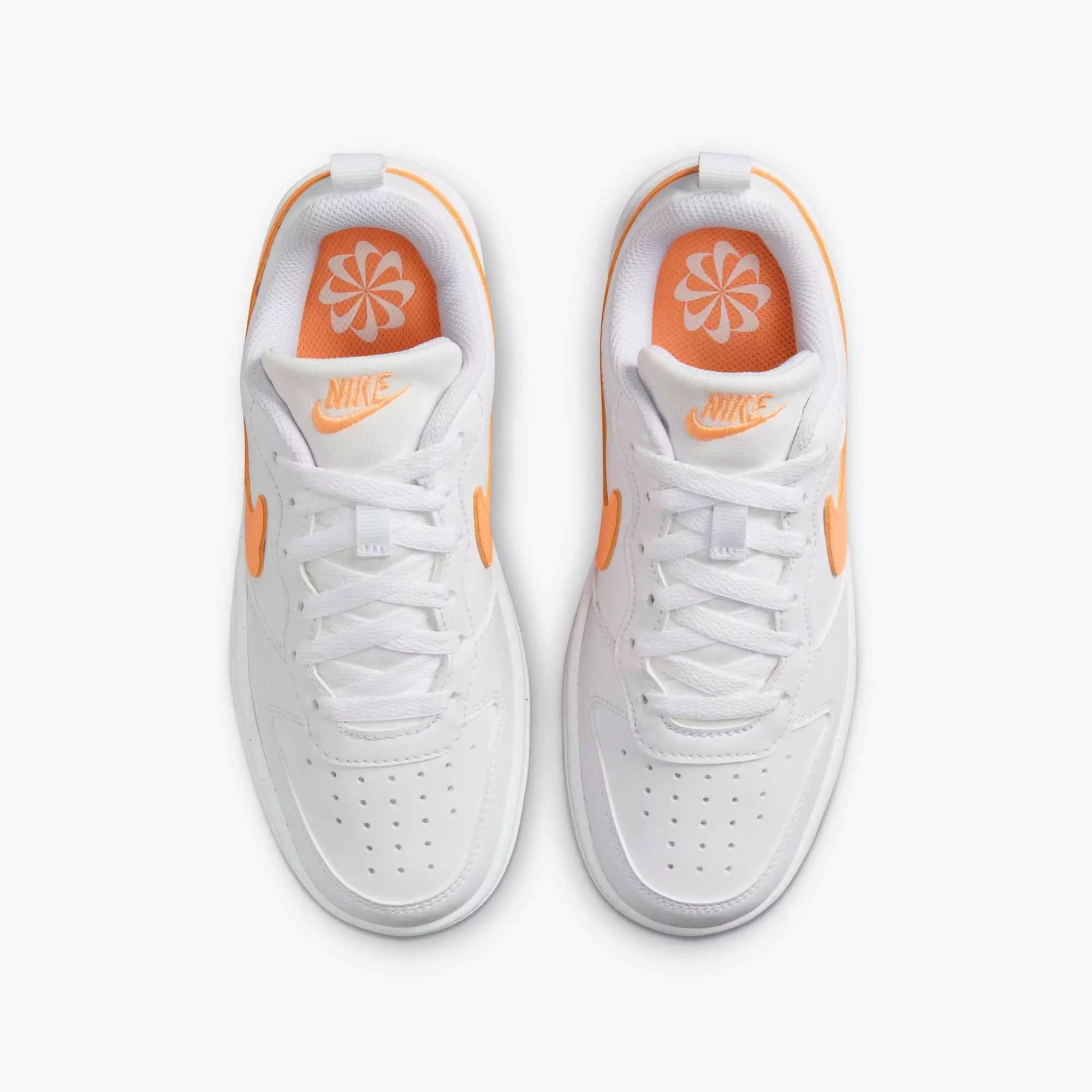 Nike Court Borough Low Recraft "White/Peach Cream" Grade School Girls' Shoe - WHITE/PEACH
