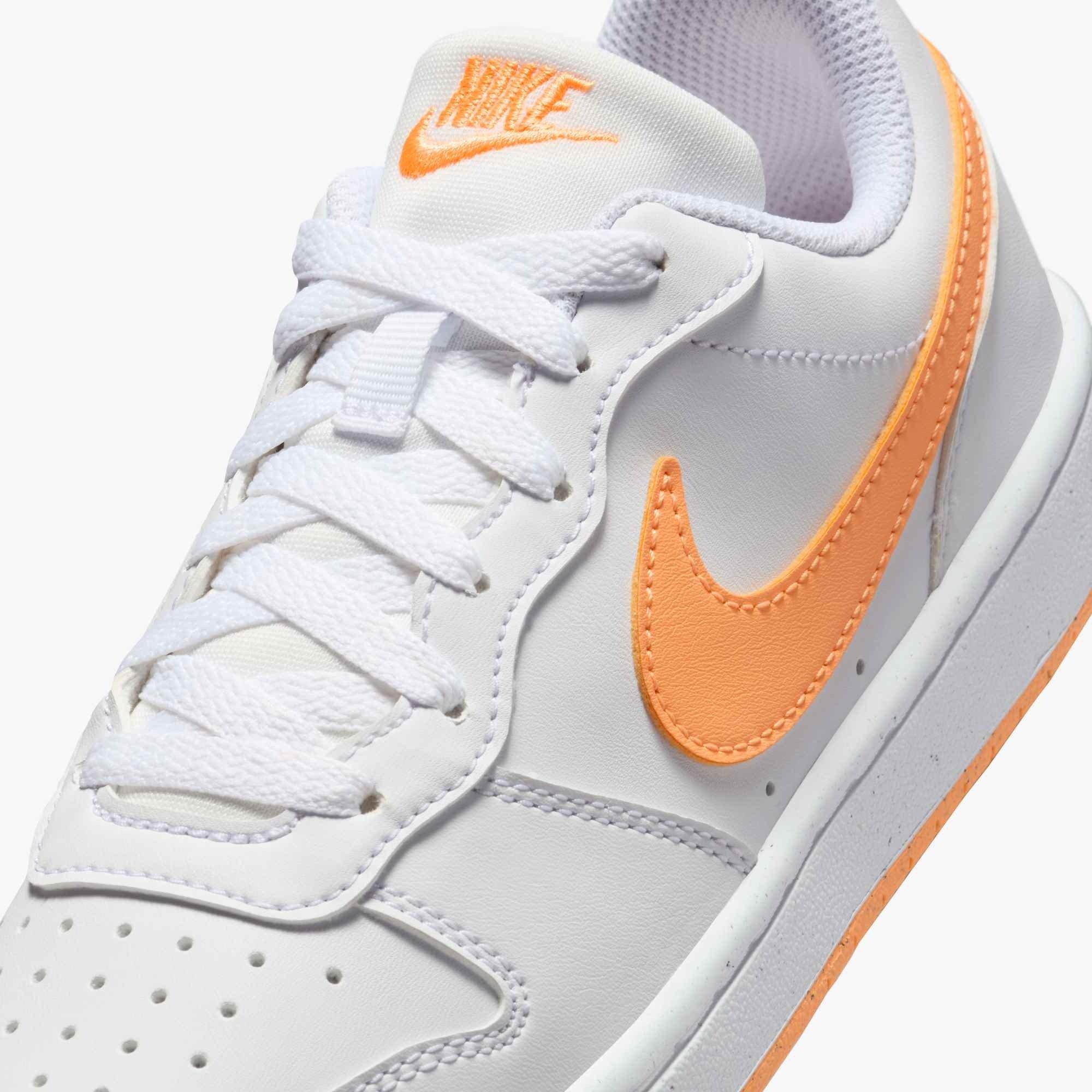 Nike Court Borough Low Recraft "White/Peach Cream" Grade School Girls' Shoe - WHITE/PEACH Thumbnail View 6