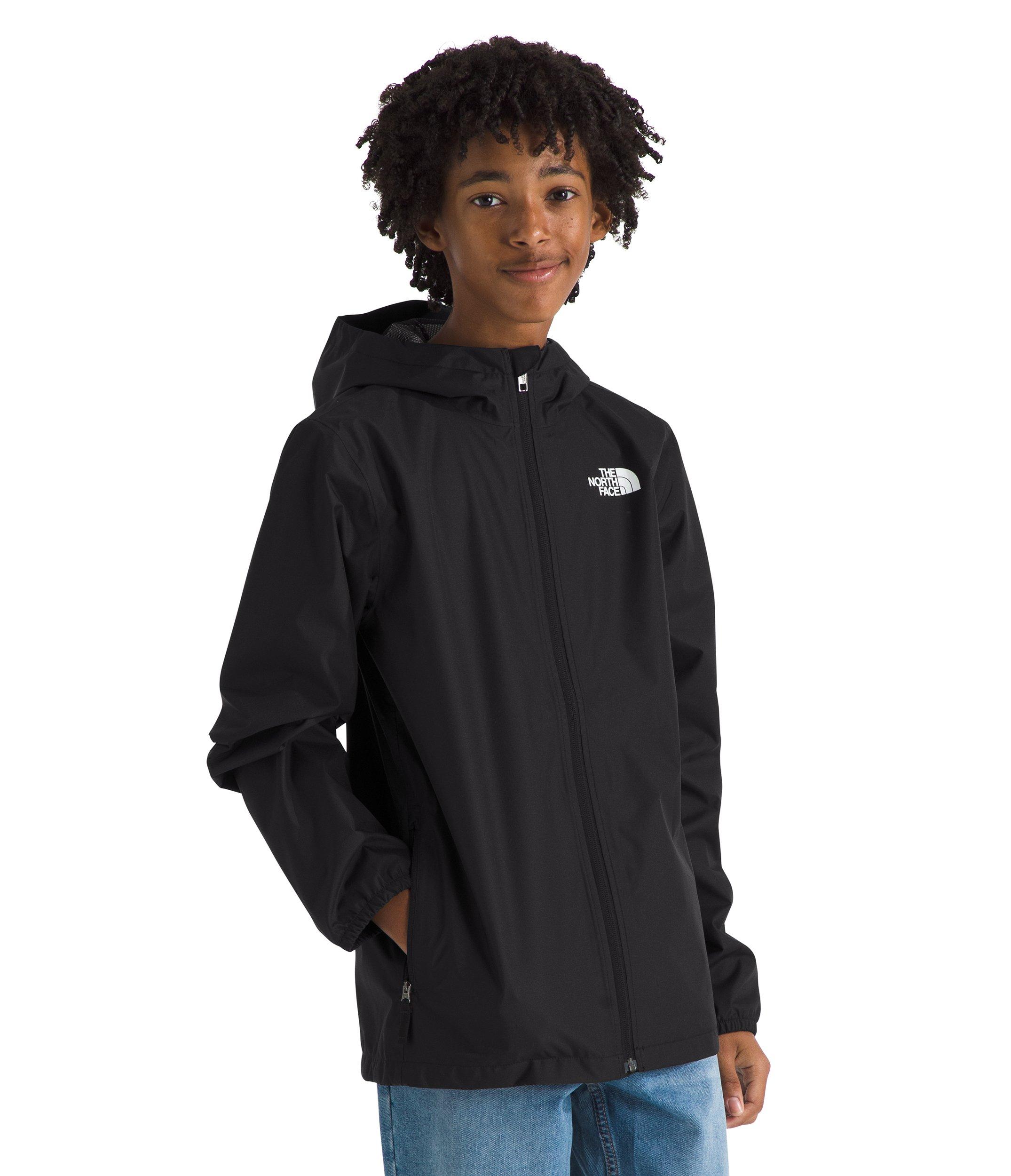 The North Face Zipline Big Kids' Black Rain Jacket
