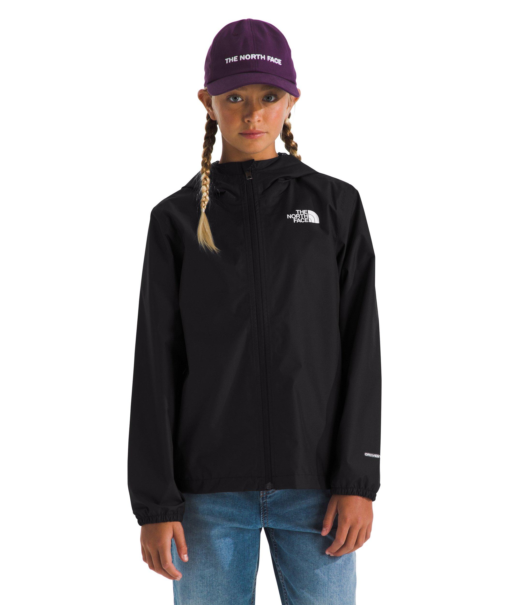 The North Face Zipline Big Kids' Black Rain Jacket