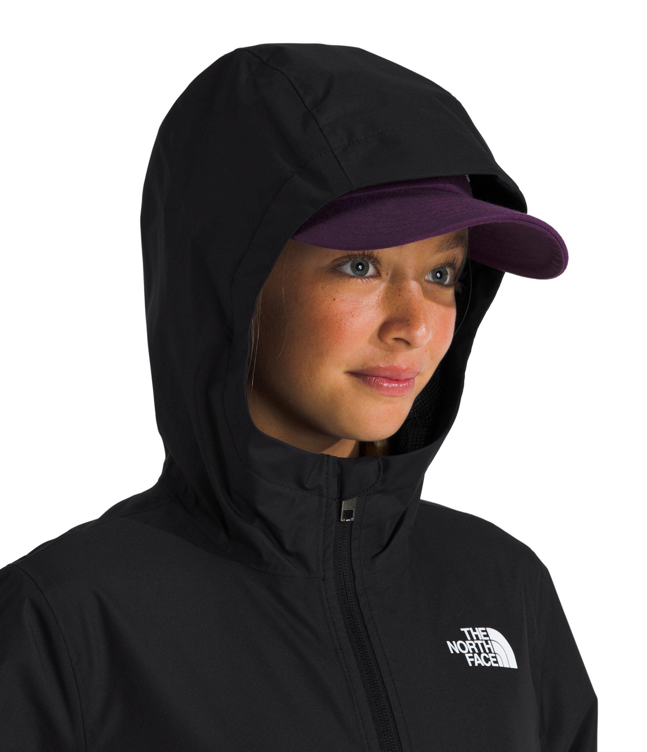 The North Face Zipline Big Kids' Black Rain Jacket