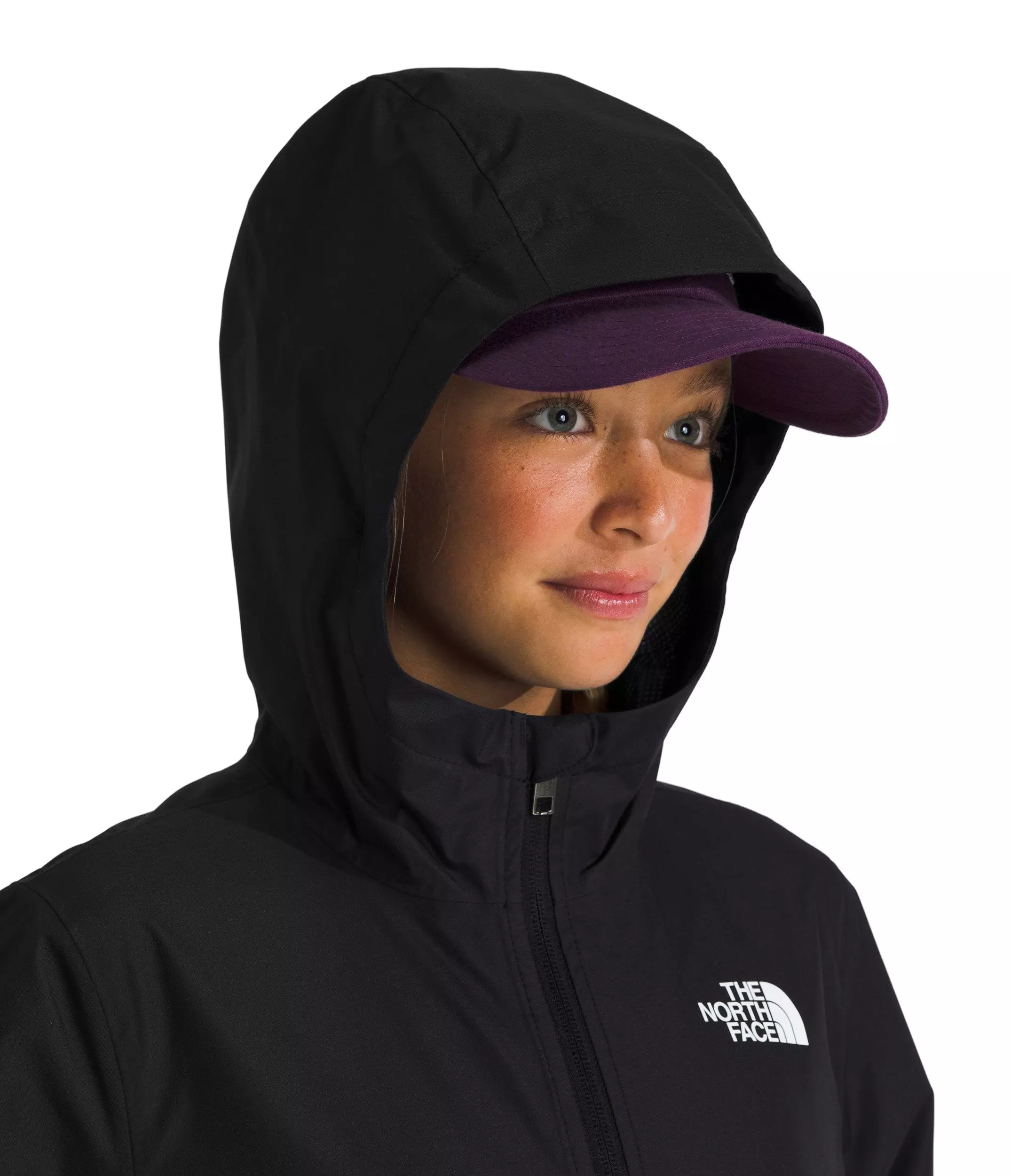 The North Face Big Kids' Zipline Rain Jacket - Black - BLACK