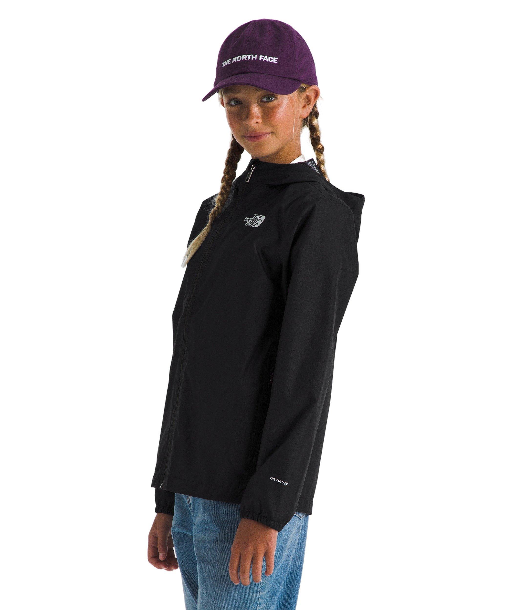 The North Face Zipline Big Kids' Black Rain Jacket