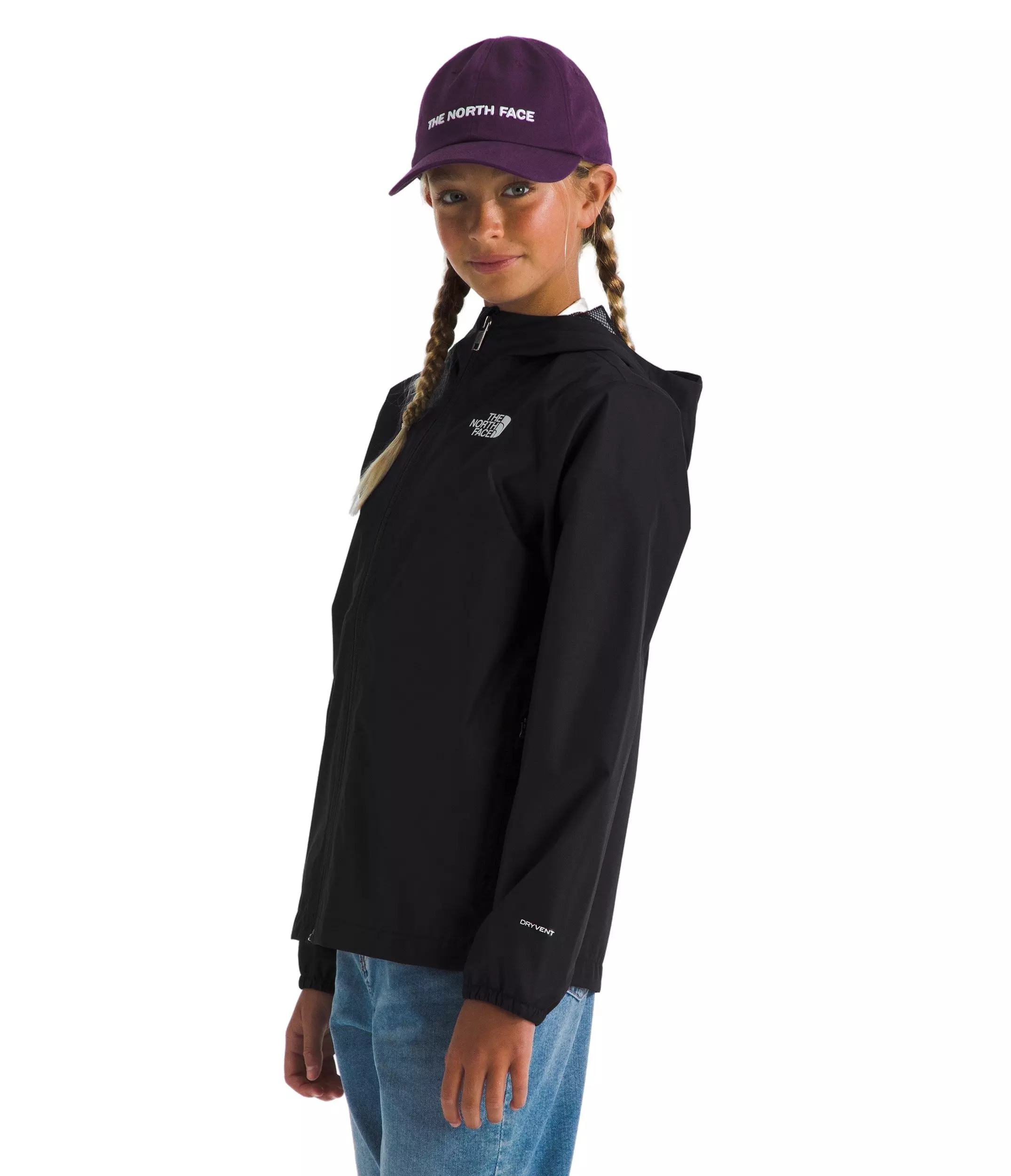 The North Face Big Kids' Zipline Rain Jacket - Black - BLACK