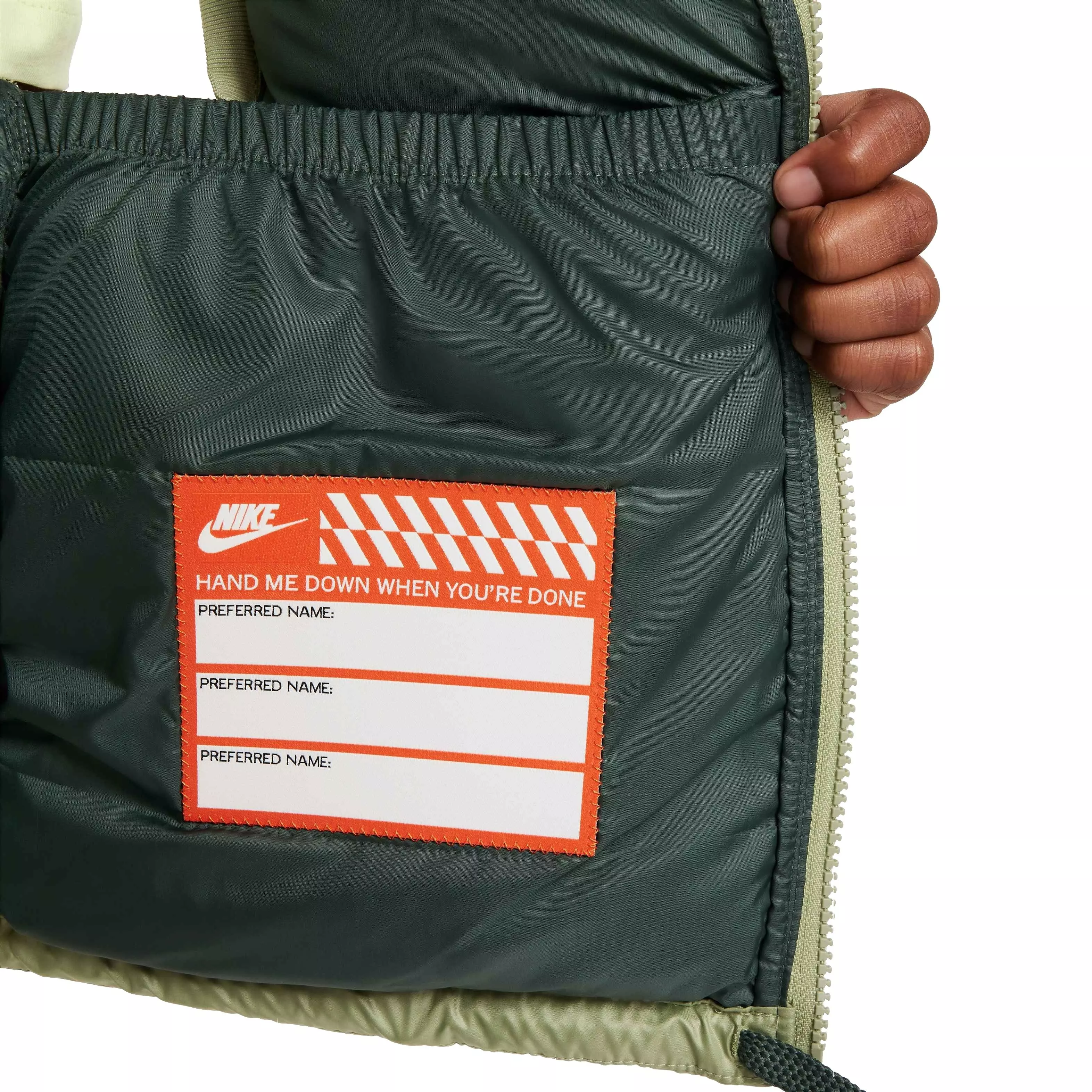 Nike Big Kids' Sportswear Therma-Fit Repel Heavyweight Synthetic Fill Hooded Vest - GREEN