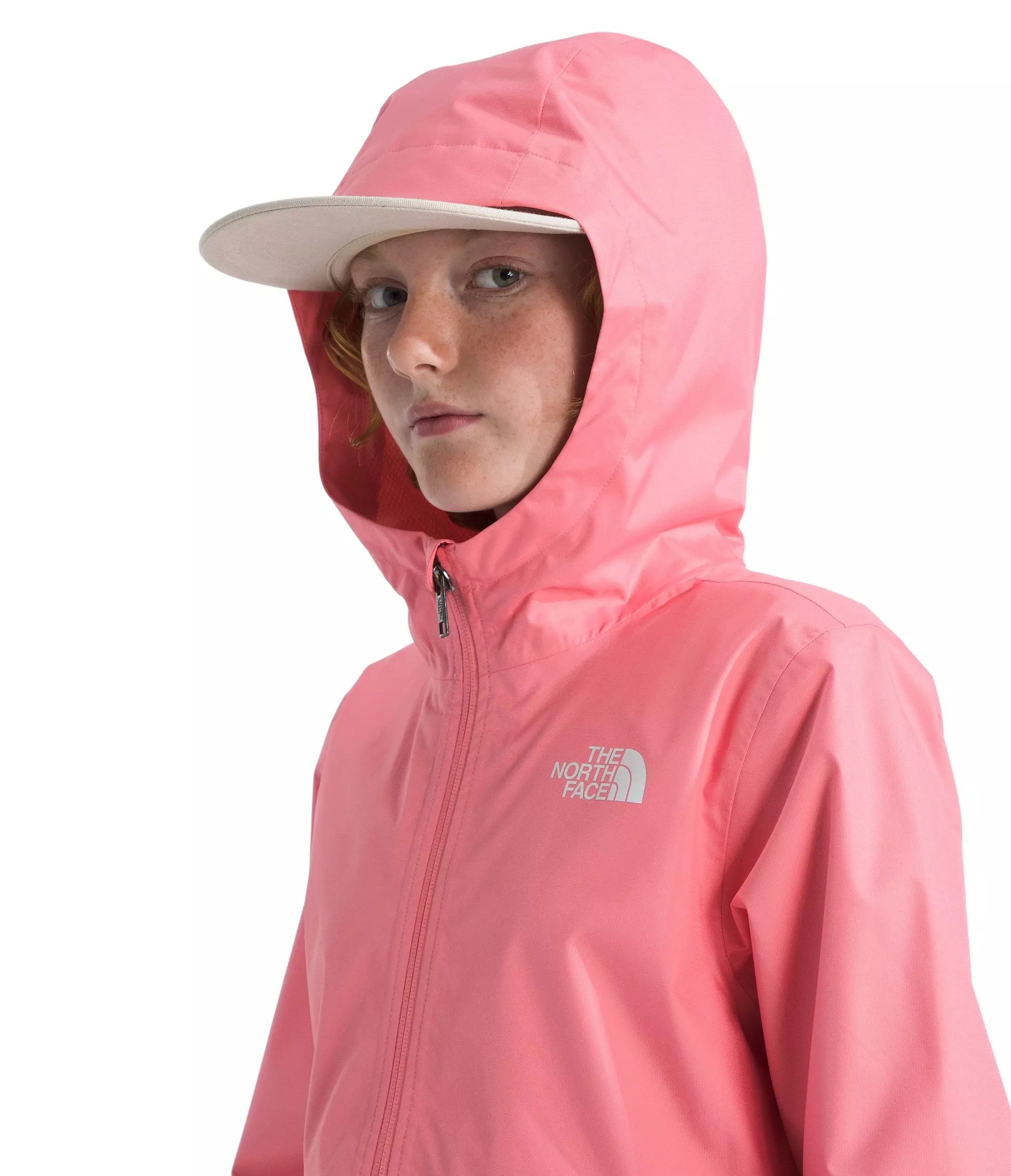 The North Face Big Kids' Zipline Rain Jacket - Coral - CORAL