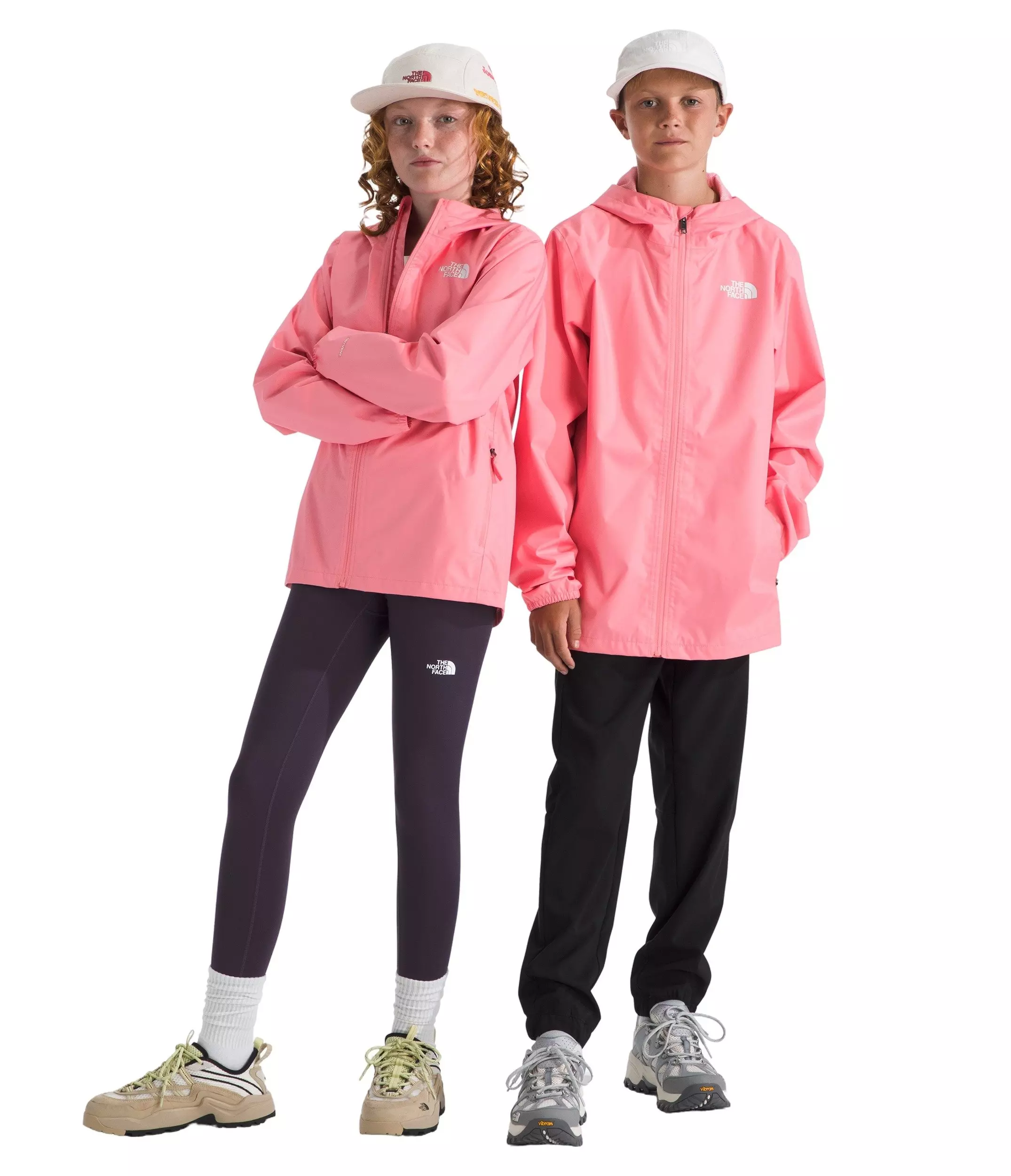 The North Face Big Kids' Zipline Rain Jacket - Coral - CORAL
